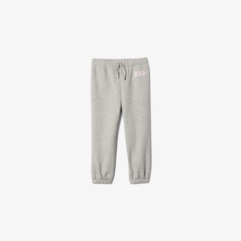 Gap Logo Kalp Desenli Pull-On Jogger Fleece Çocuk Gri Eşofman Altı