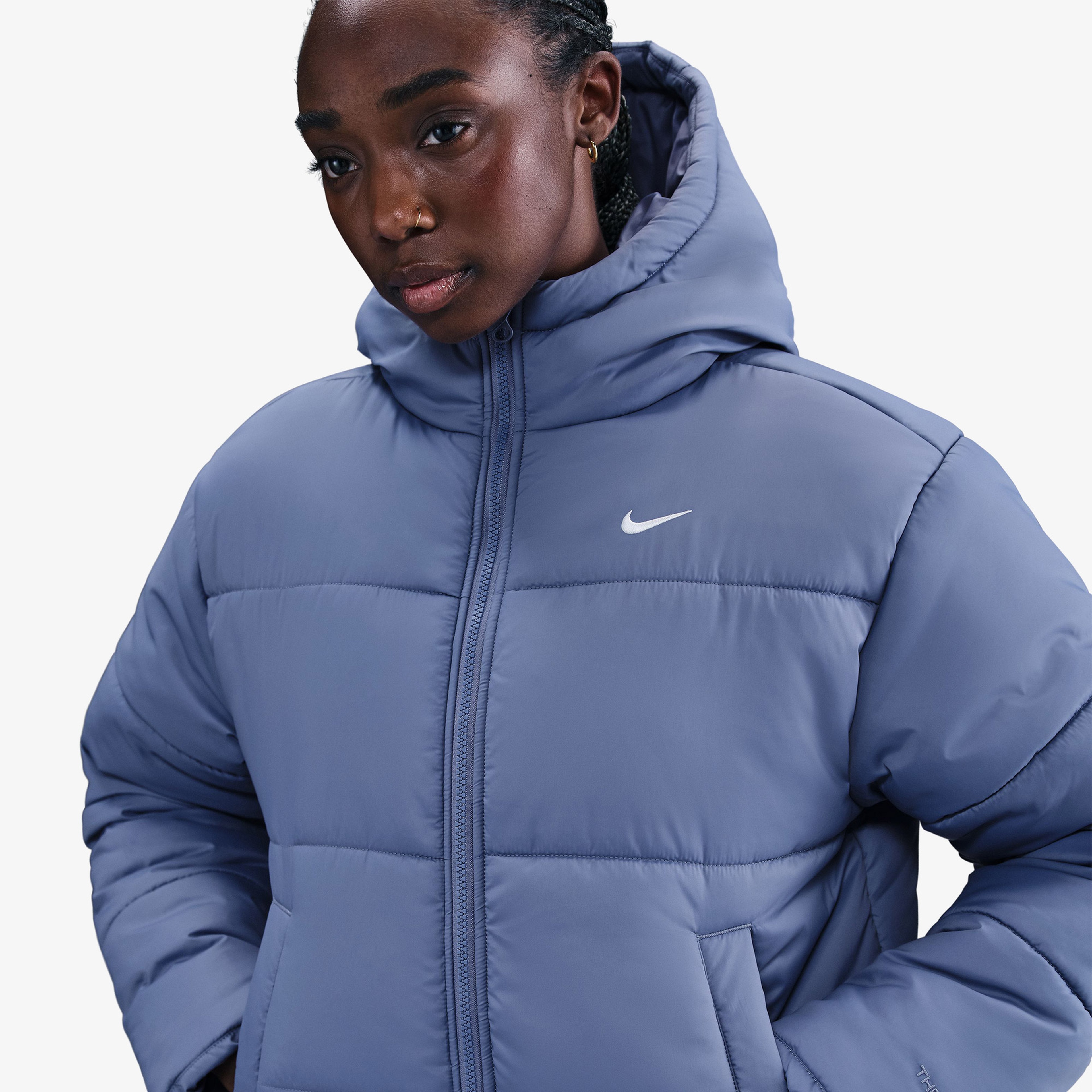 Nike Sportswear Classic Puffer Kadın Mavi Mont