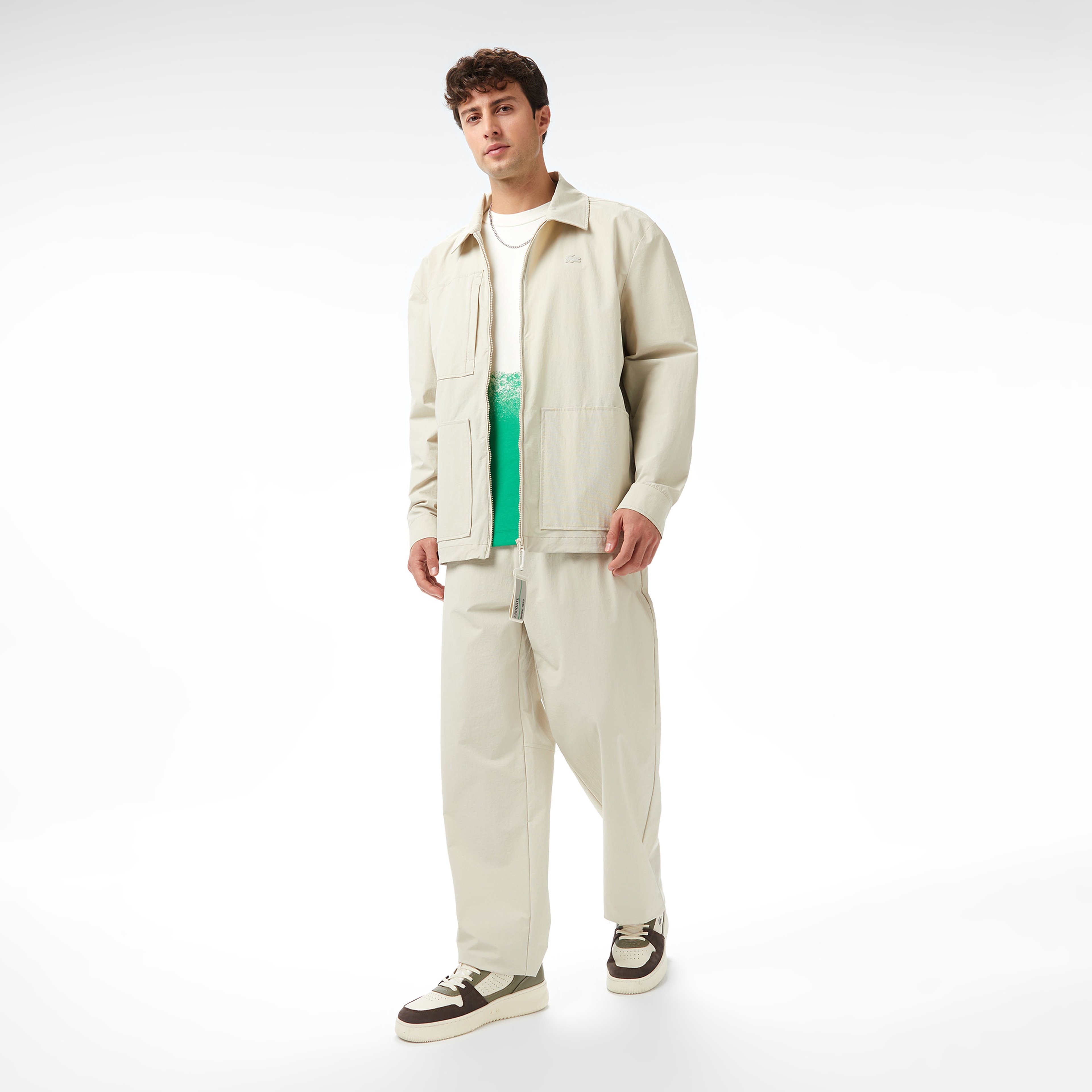 Lacoste x House of SuperStep Regular Fit Erkek Bej Ceket