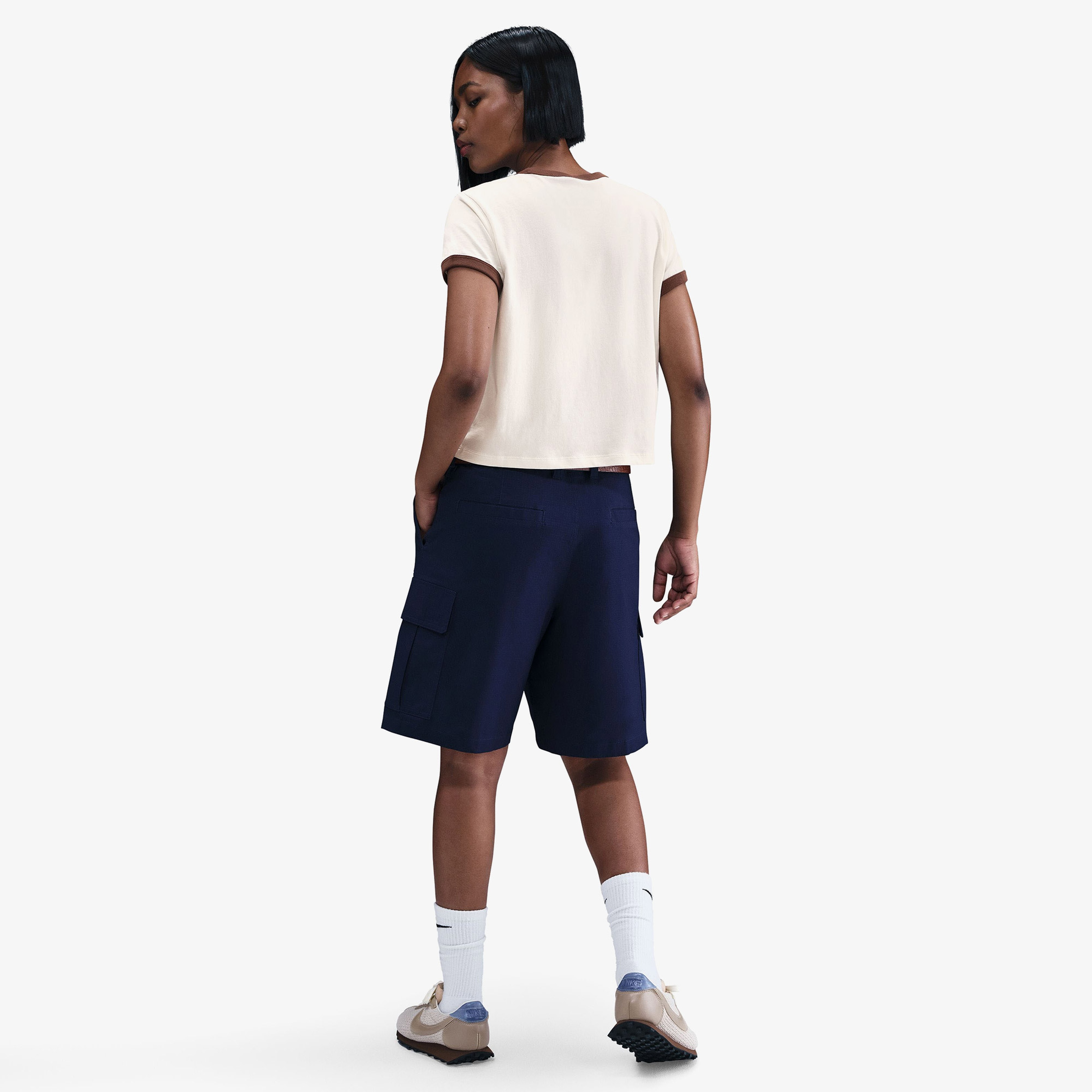 Nike Sportswear Ringer Kadın Bej T-Shirt