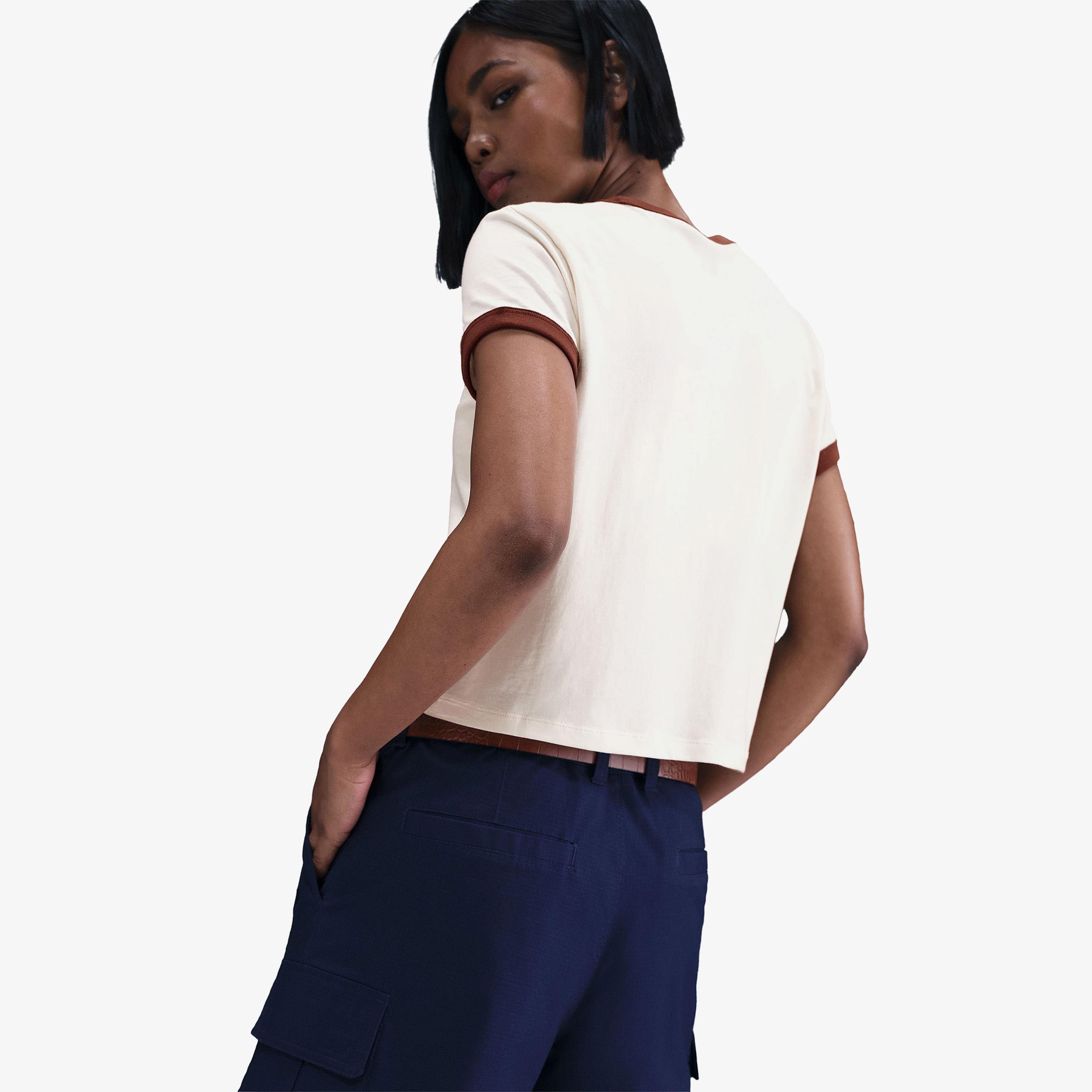 Nike Sportswear Ringer Kadın Bej T-Shirt