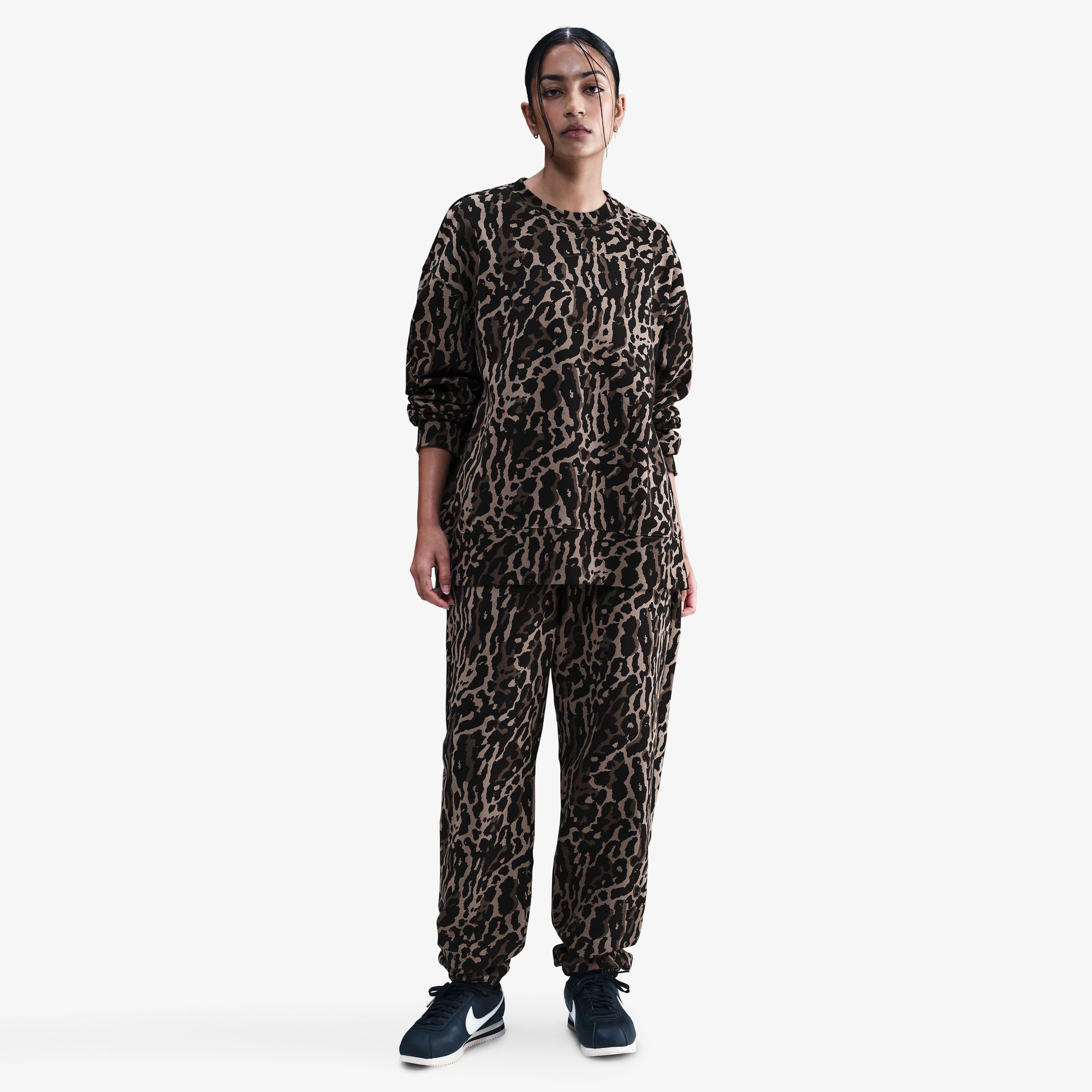 Nike Sportswear Phoenix Fleece Oversize Kadın Kahverengi Eşofman Üstü