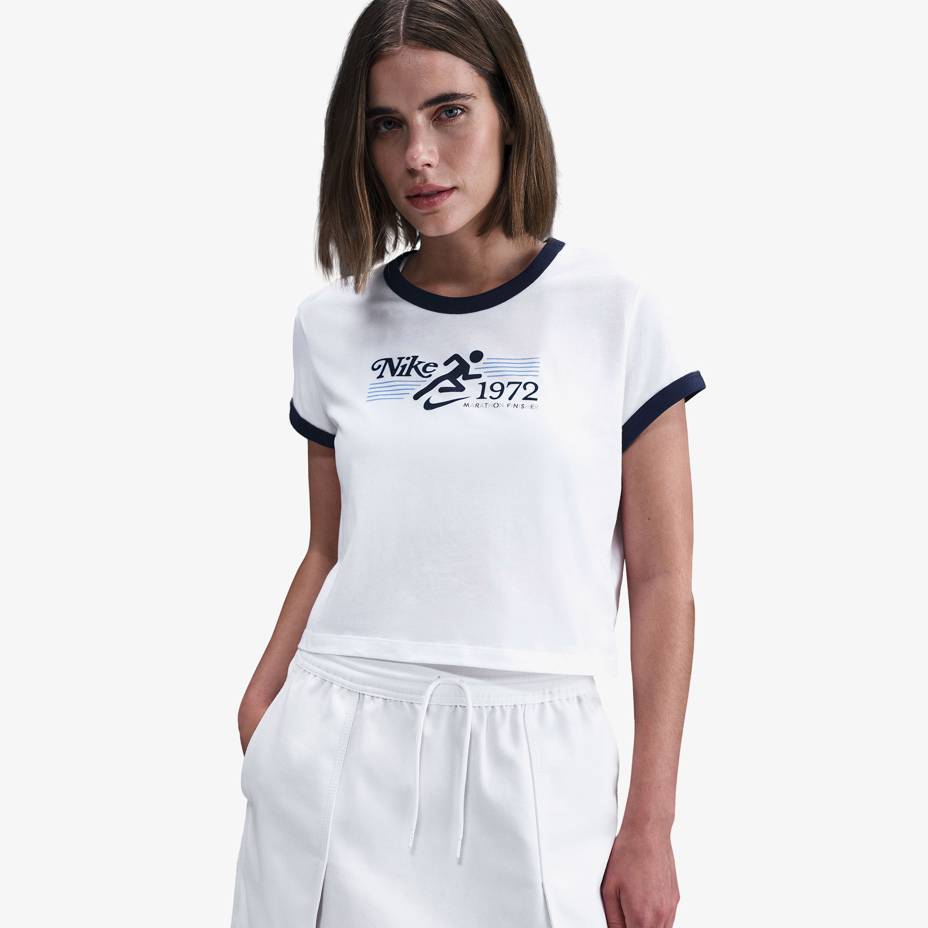 Nike Sportswear Ringer Kadın Beyaz T-Shirt