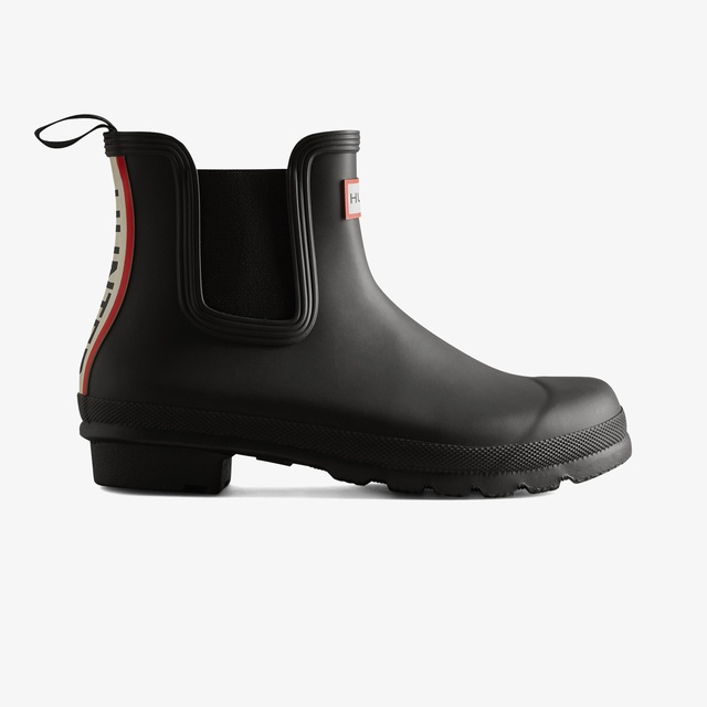 Hunter Hunter Originals Chelsea Tri Colour Logo Kadın Siyah Bot Occasion'da! Siyah - 2. görsel