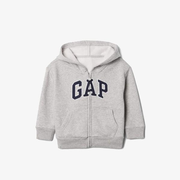 Gap Relaxed Logo Fermuarlı Çocuk Gri Sweatshirt