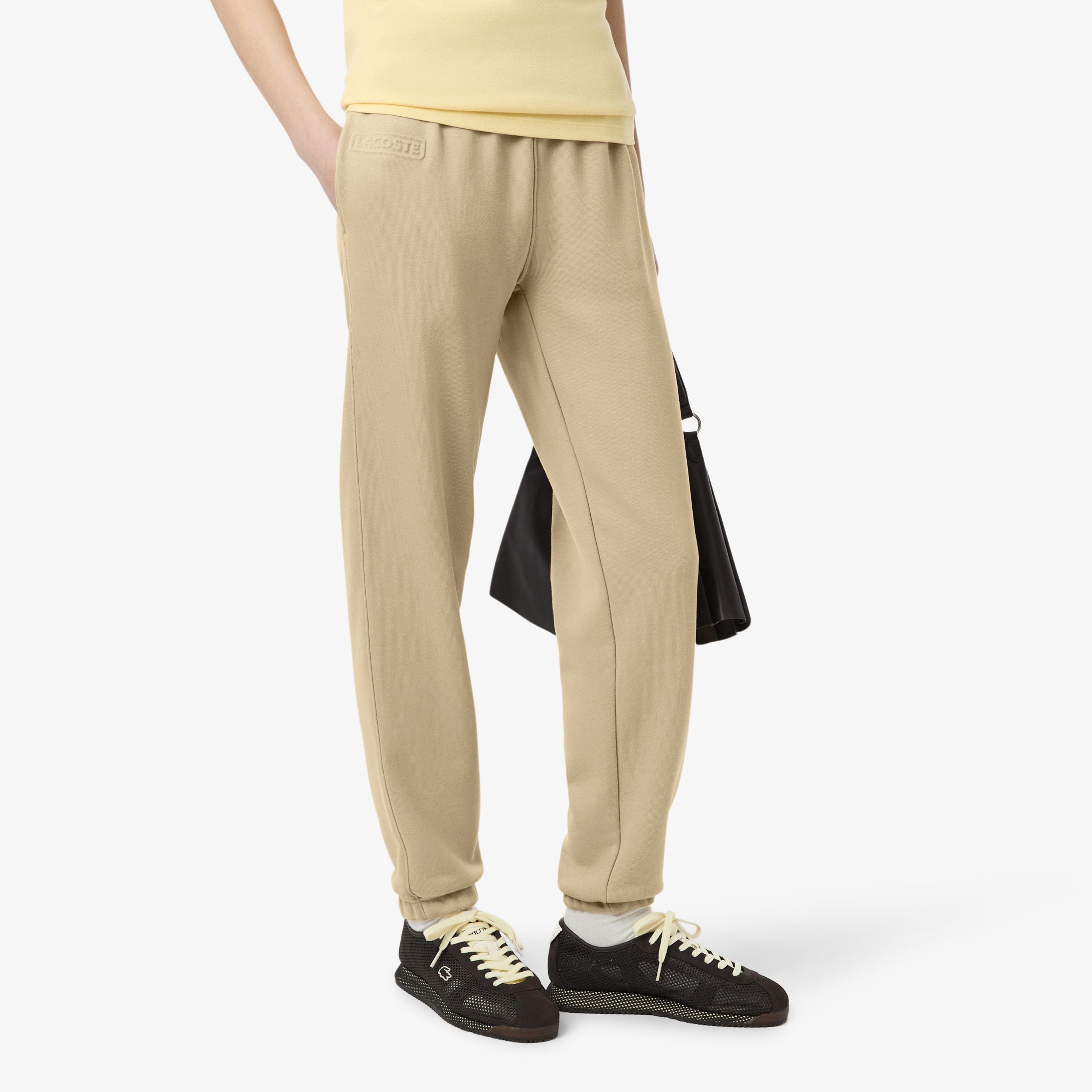 Lacoste Embossed Logo Kadın Bej Eşofman Altı