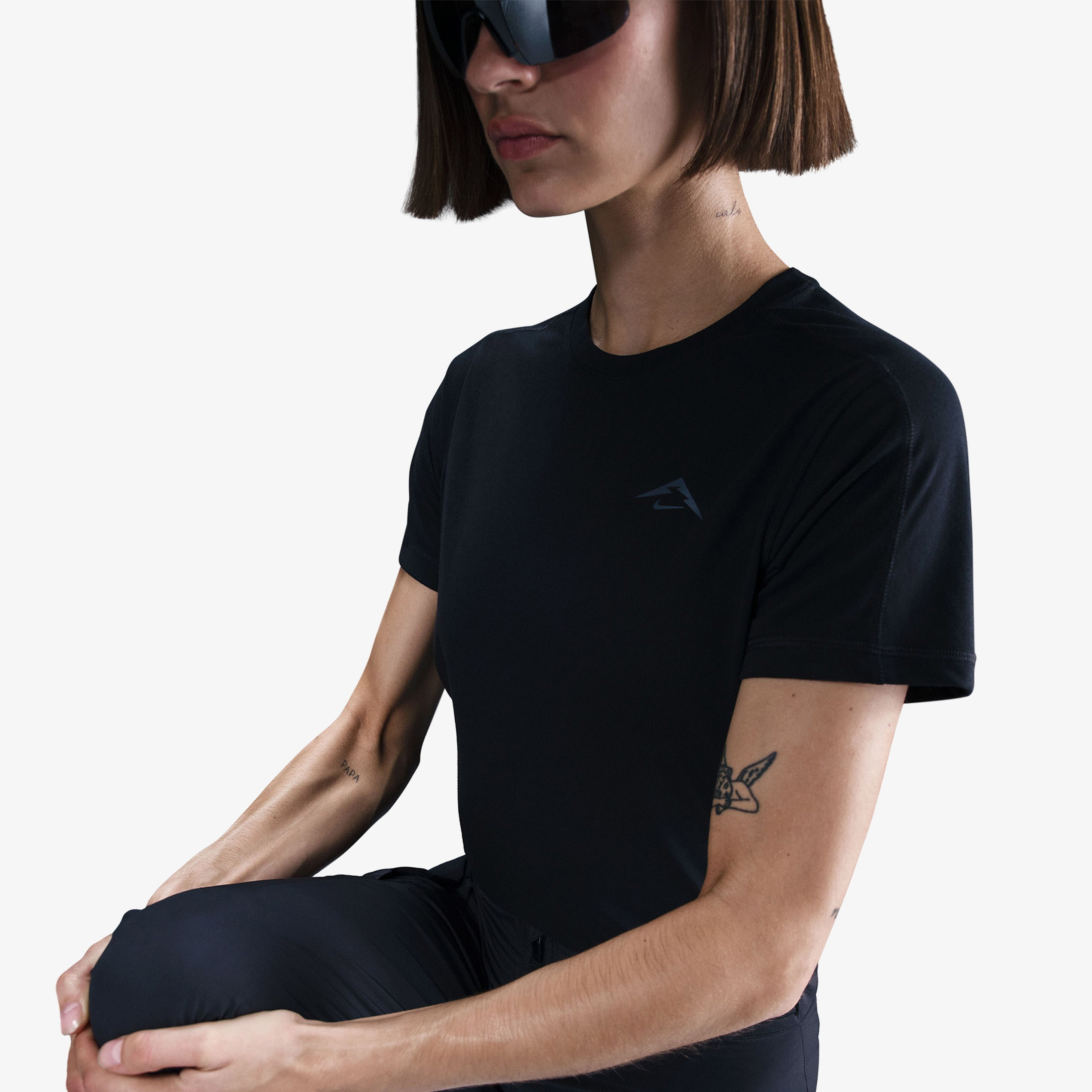 Nike Trail Kadın Siyah Koşu T-Shirt