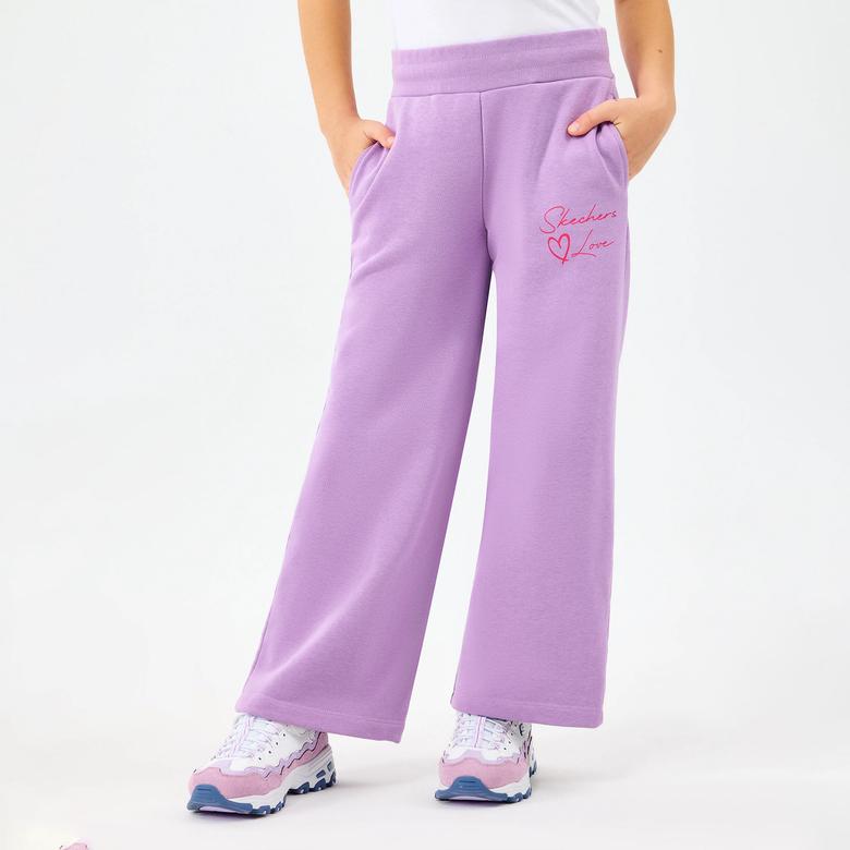 Skechers Lw Fleece Çocuk Mor Eşofman Altı