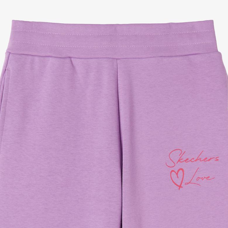 Skechers Lw Fleece Çocuk Mor Eşofman Altı