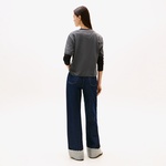 Tommy Jeans Leopard Varsity Kadın Siyah T-Shirt