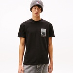 Tommy Hilfiger Regular Photo Erkek Siyah T-Shirt