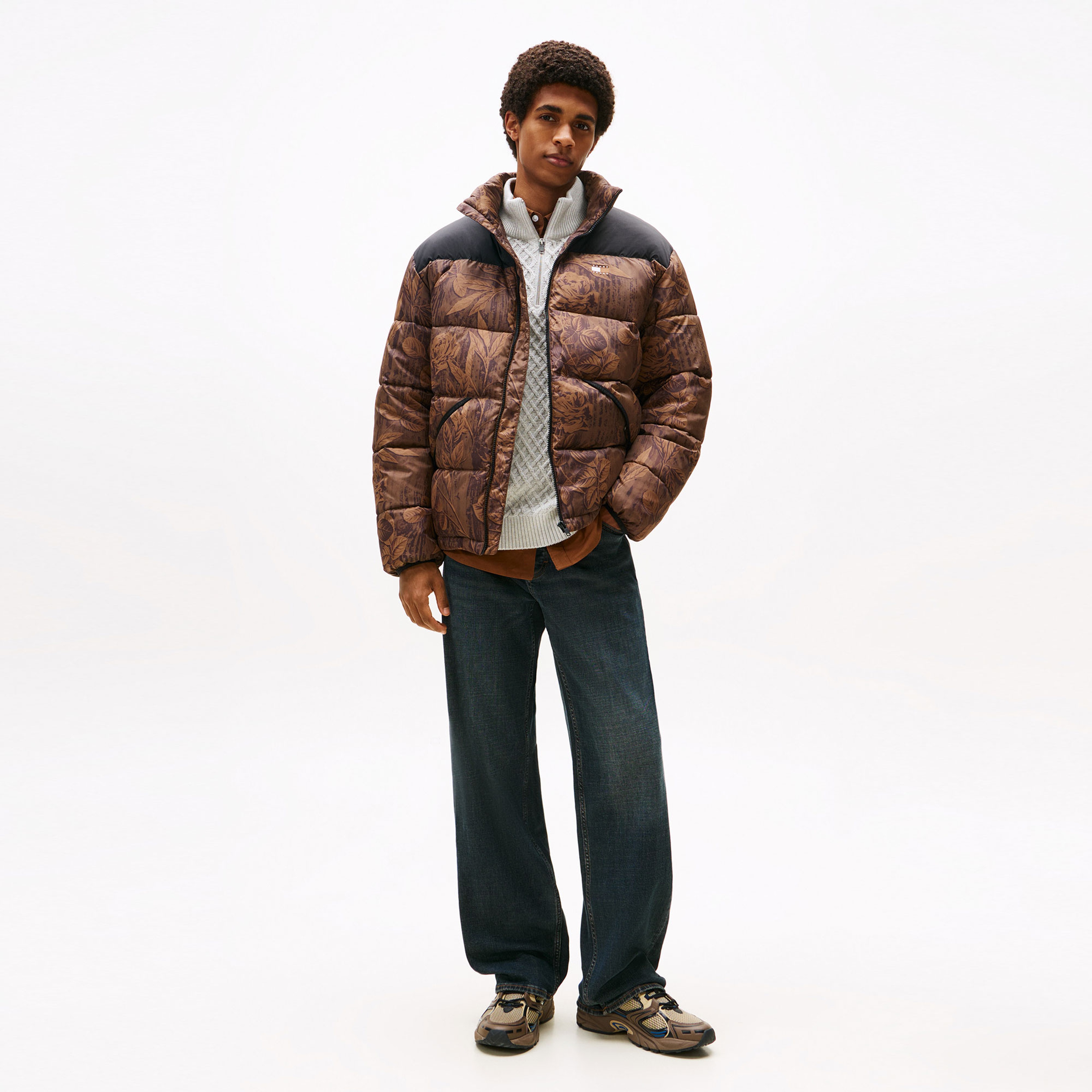Tommy Hilfiger Jeans Vail Puffer Erkek Kahverengi Mont