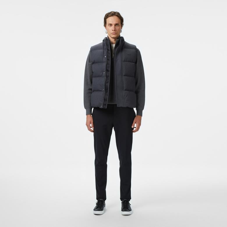 Lacoste Erkek Relaxed Fit Dik Yaka Koyu Gri Yelek