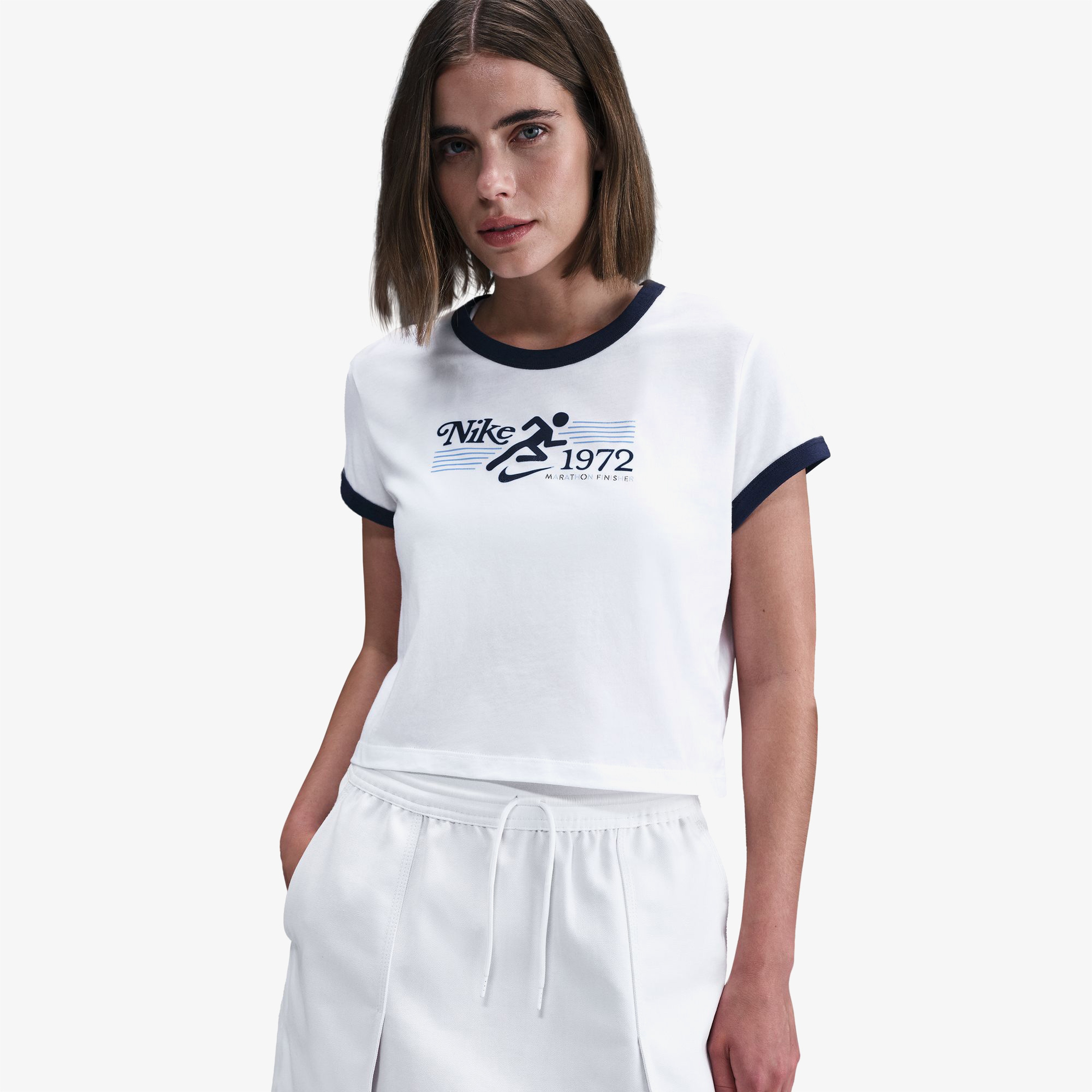 Nike Sportswear Ringer Kadın Beyaz T-Shirt