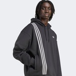 adidas Çizgili Kapüşonlu Siyah Sweatshirt