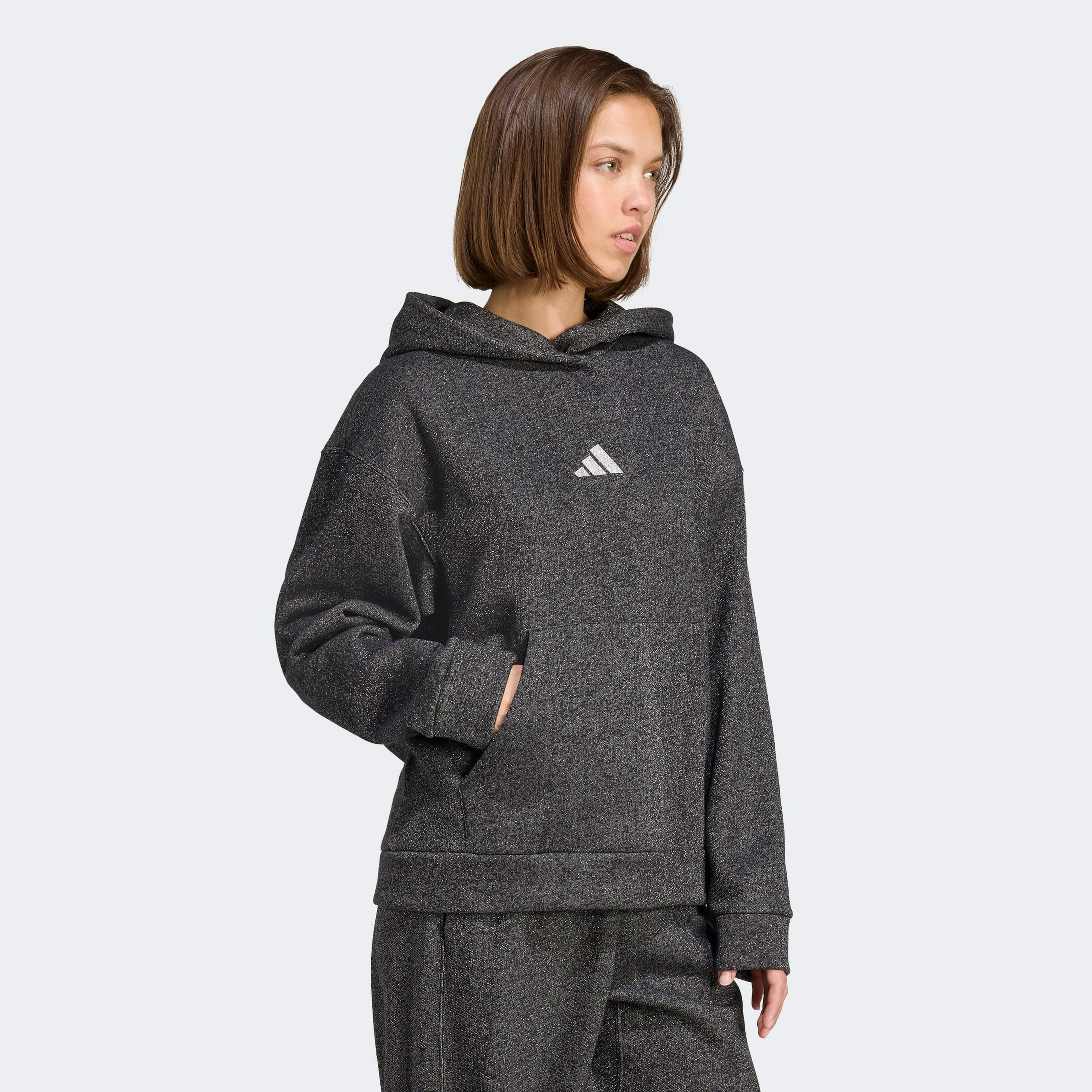 adidas All Szn Hl Hd Kadın Siyah Sweatshirt