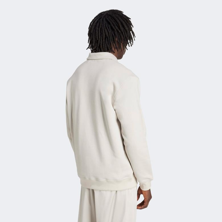 adidas Graphic Half Z Erkek Bej Sweatshirt