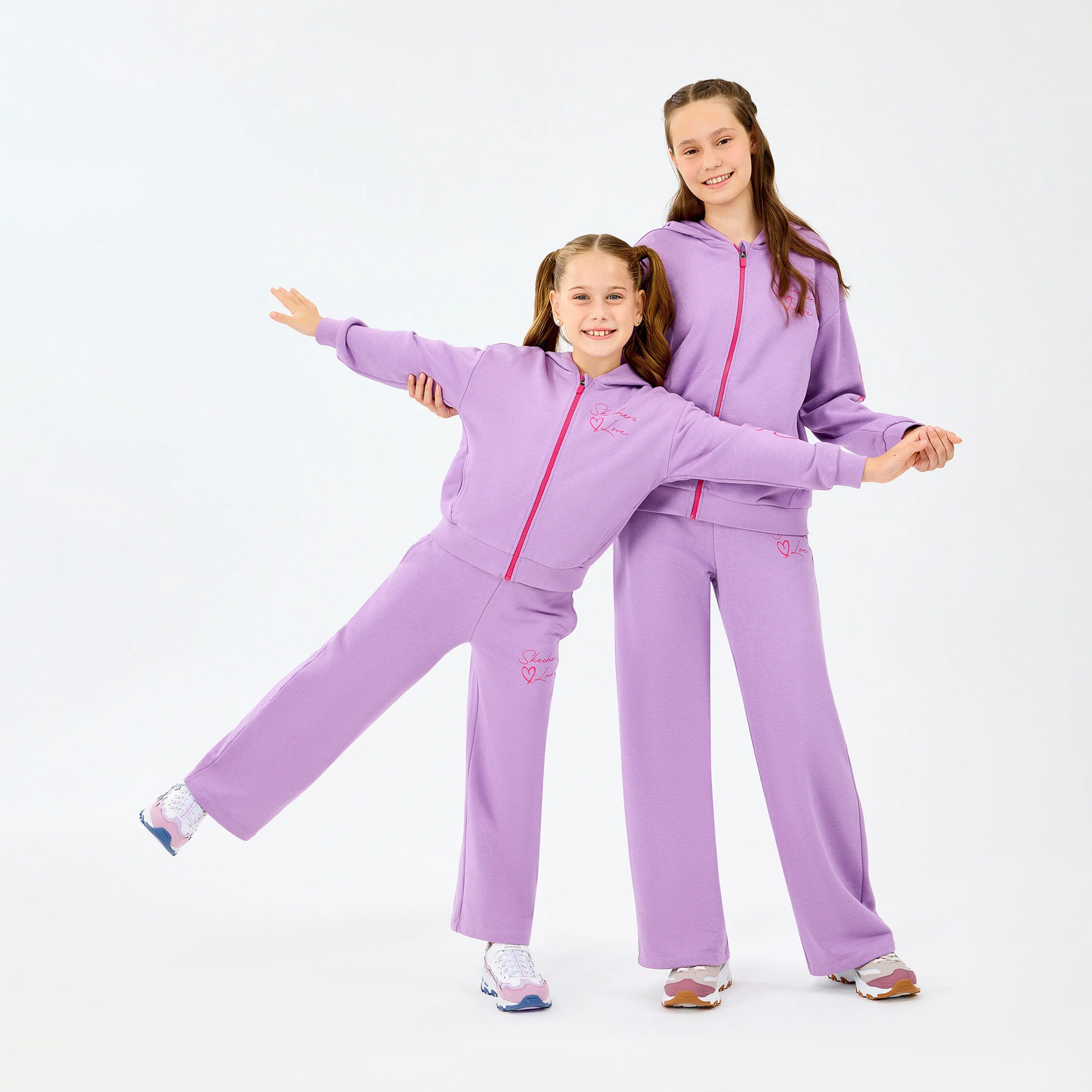 Skechers Lw Fleece Çocuk Mor Eşofman Altı