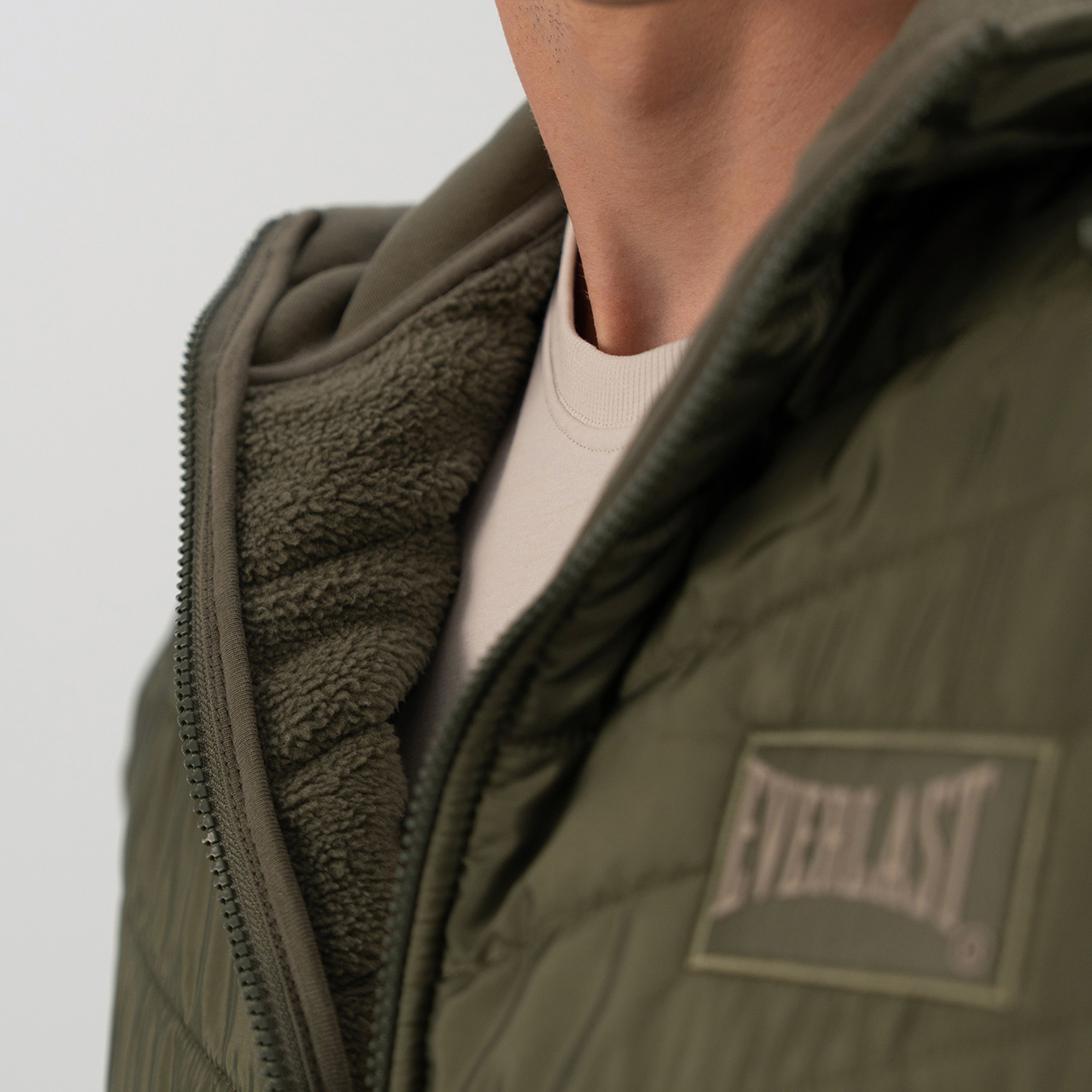 Everlast Boxing Club 2.0 Full Zip Erkek Haki Sweatshirt