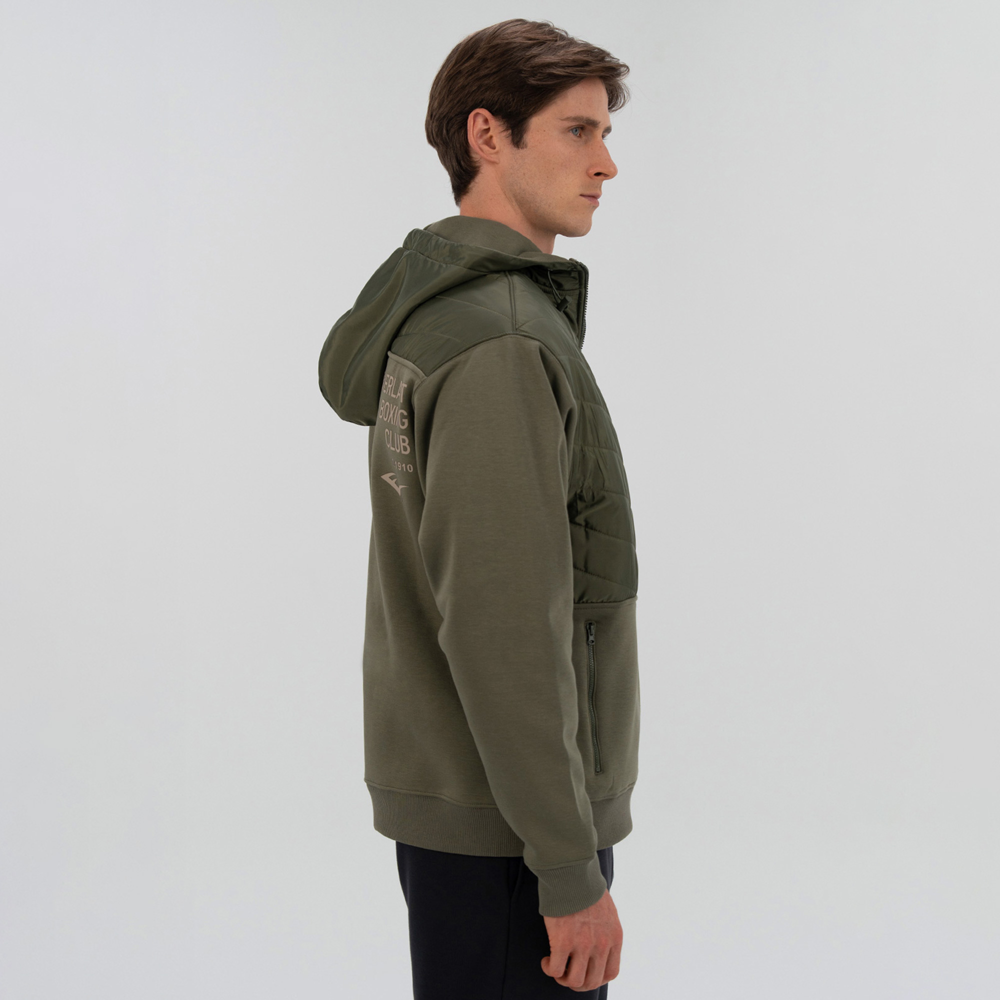 Everlast Boxing Club 2.0 Full Zip Erkek Haki Sweatshirt