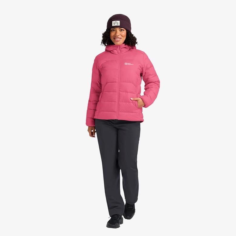 Jack Wolfskin Ather Down Hoody Pembe Kadın Mont