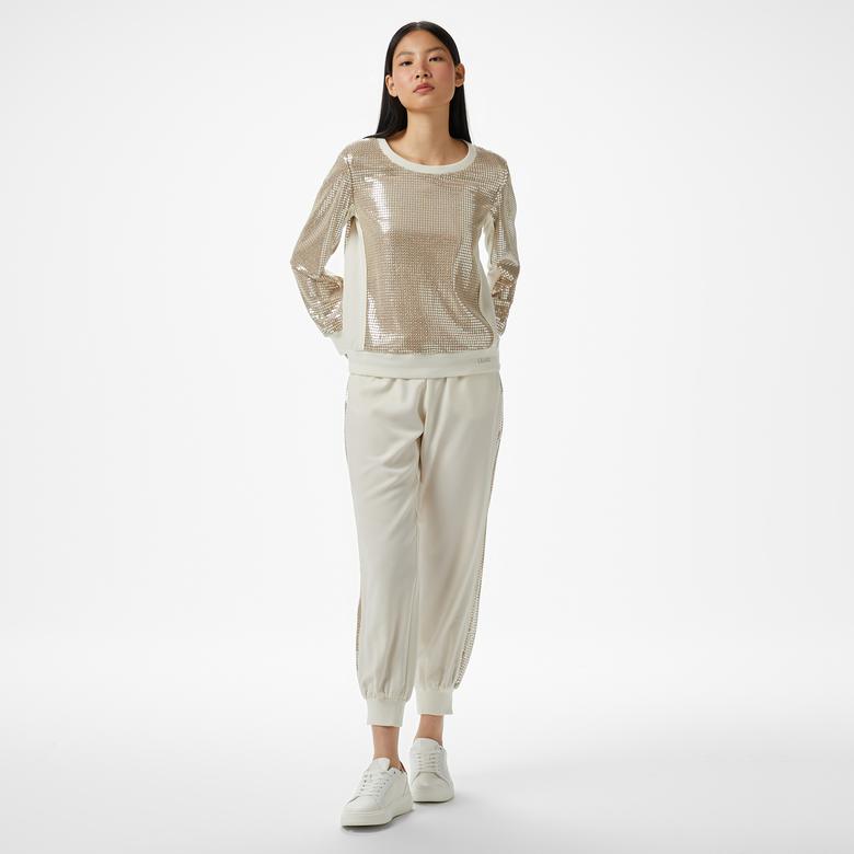 Liu Jo Kadın Krem Sweatshirt