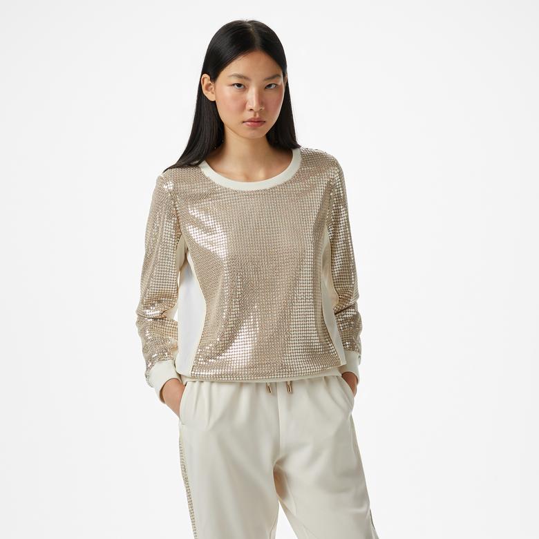 Liu Jo Kadın Krem Sweatshirt