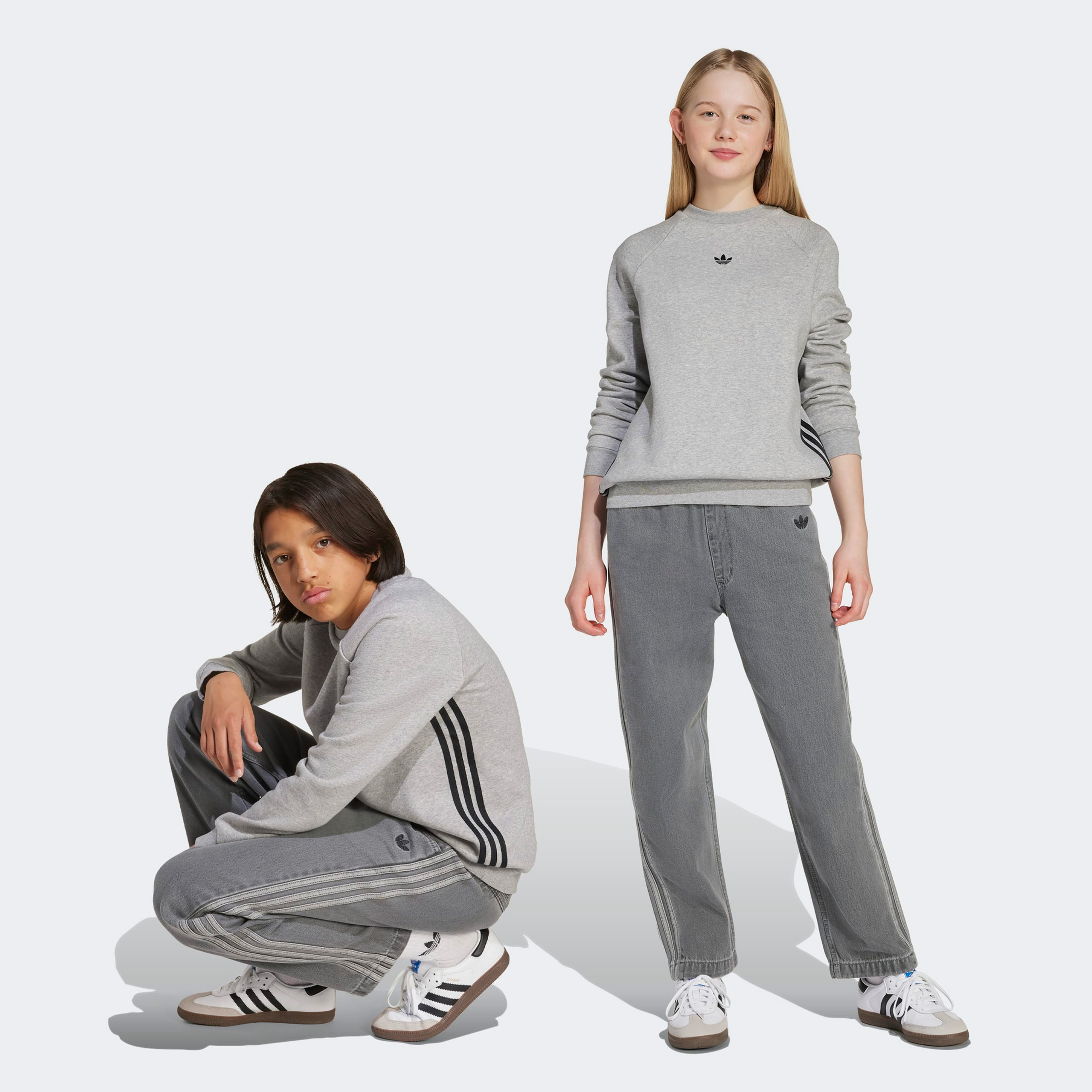 adidas Denim Gri Çocuk Pantolonu