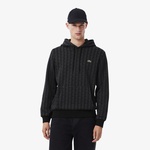 Lacoste Monogram Erkek Siyah Hoodie