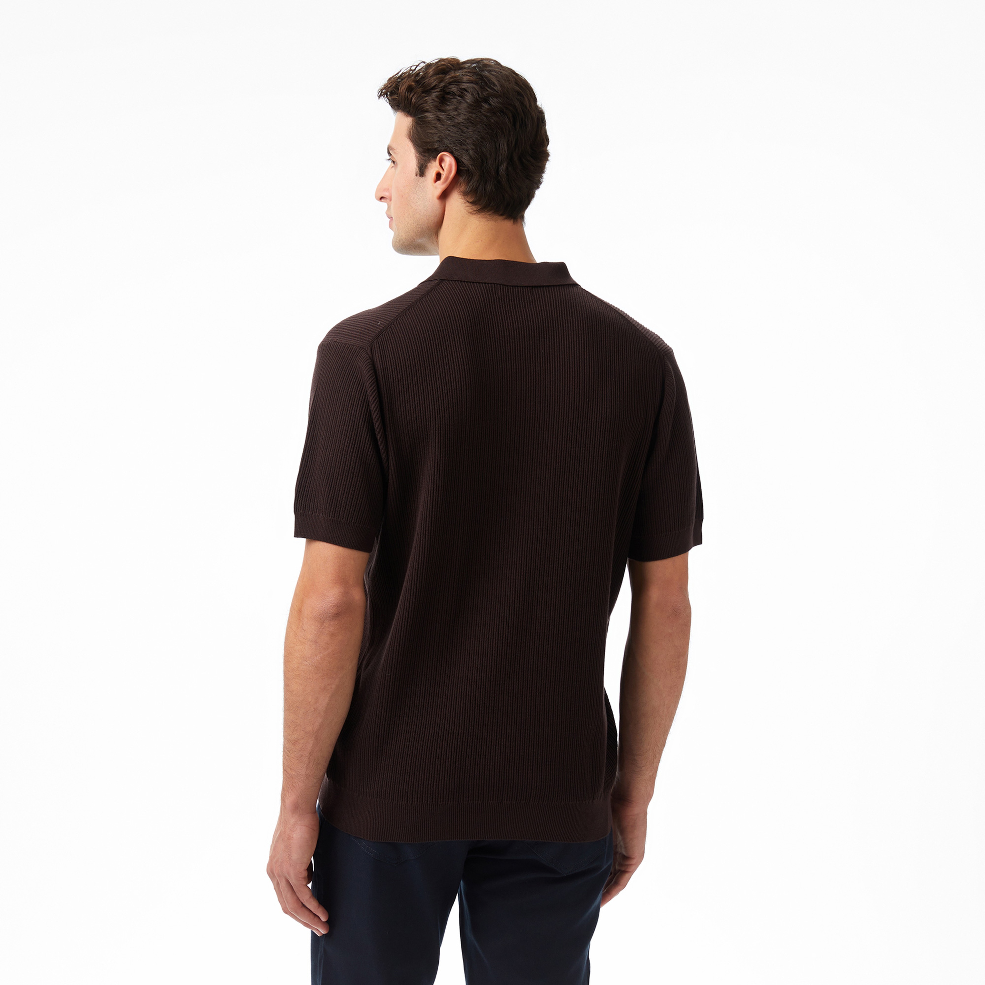 Nautica Erkek Kahverengi Regular Fit Kısa Kollu Triko