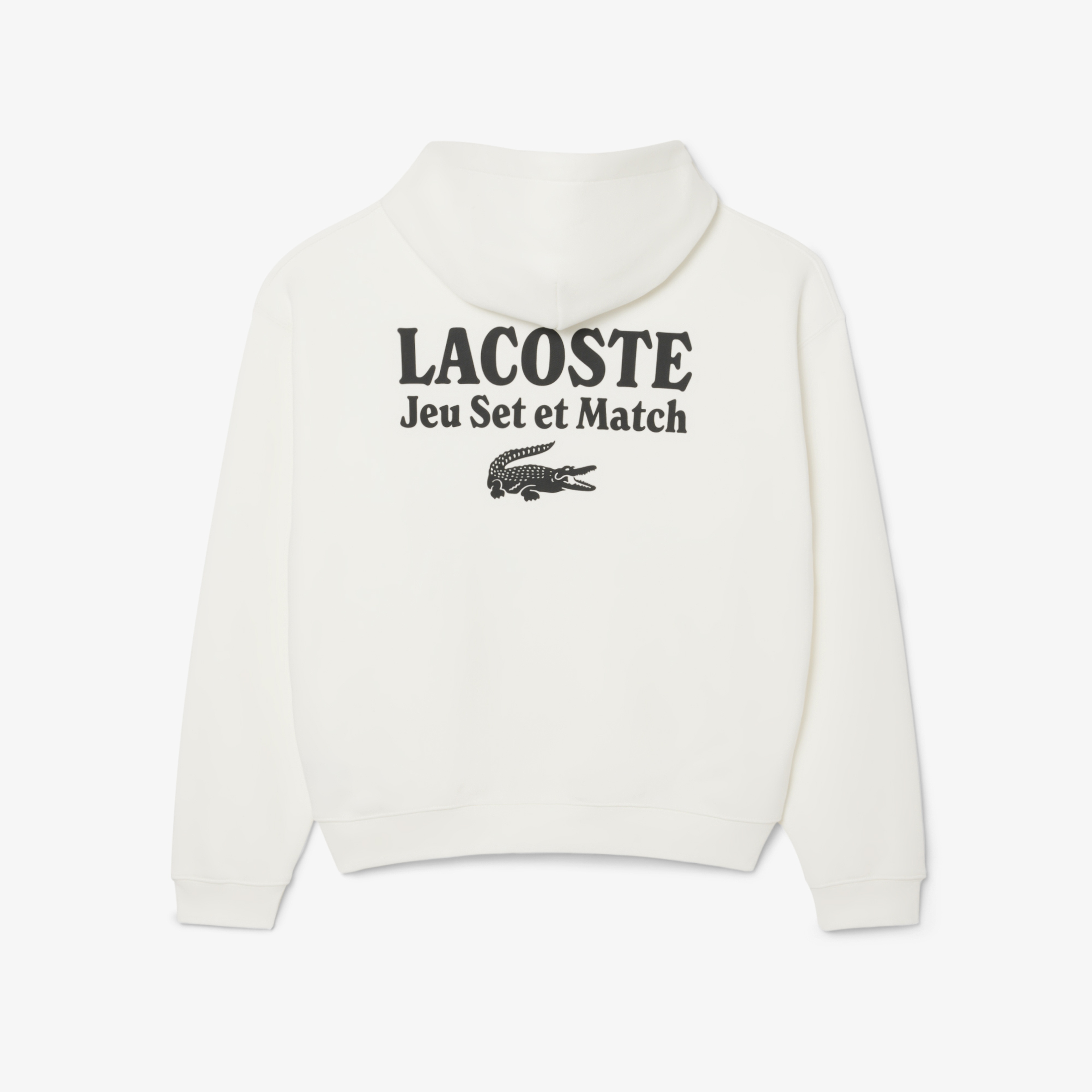 Lacoste Multi Print Fleece Erkek Beyaz Hoodie