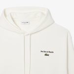 Lacoste Multi Print Fleece Erkek Beyaz Hoodie