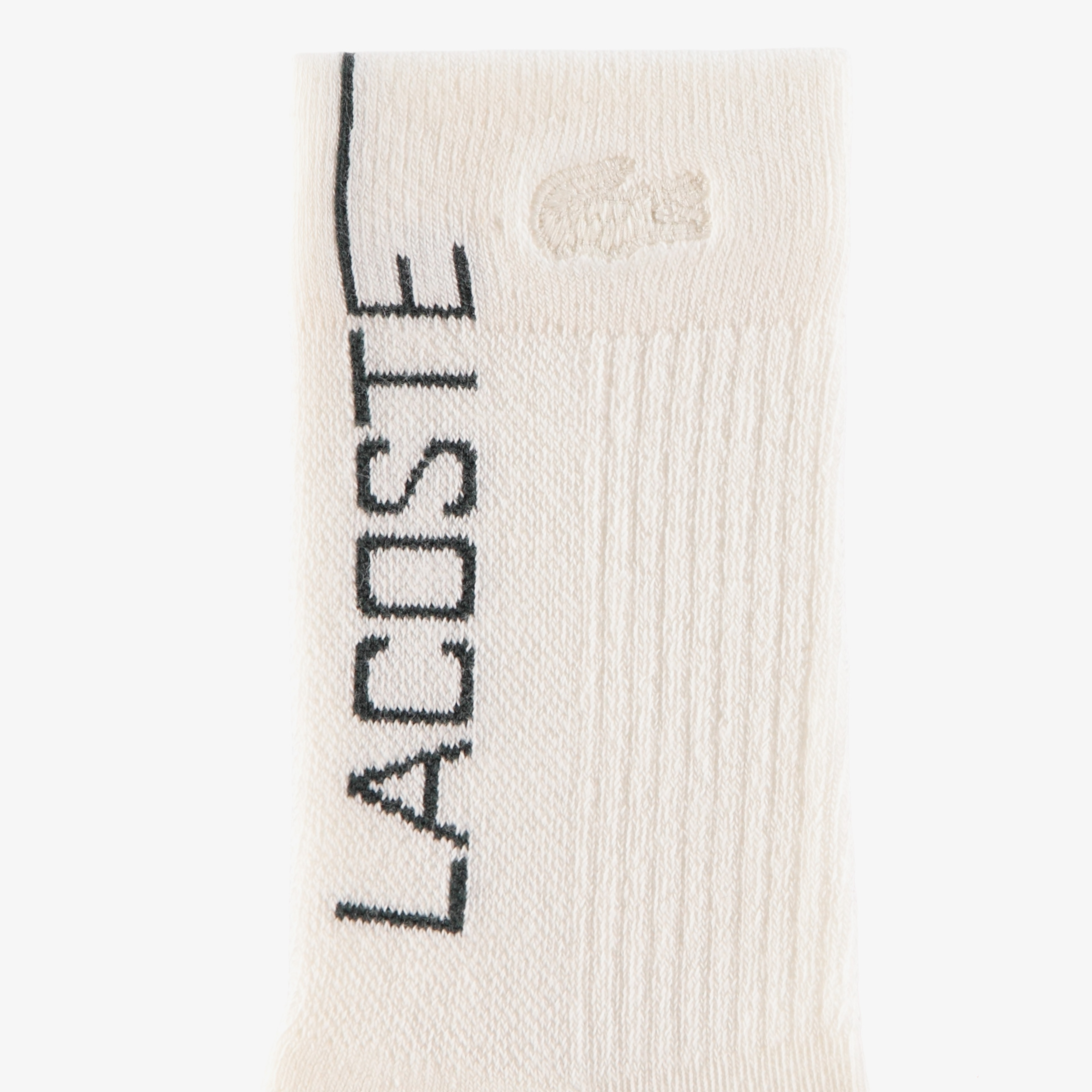 Lacoste x House of SuperStep Çizgili Unisex Beyaz Çorap