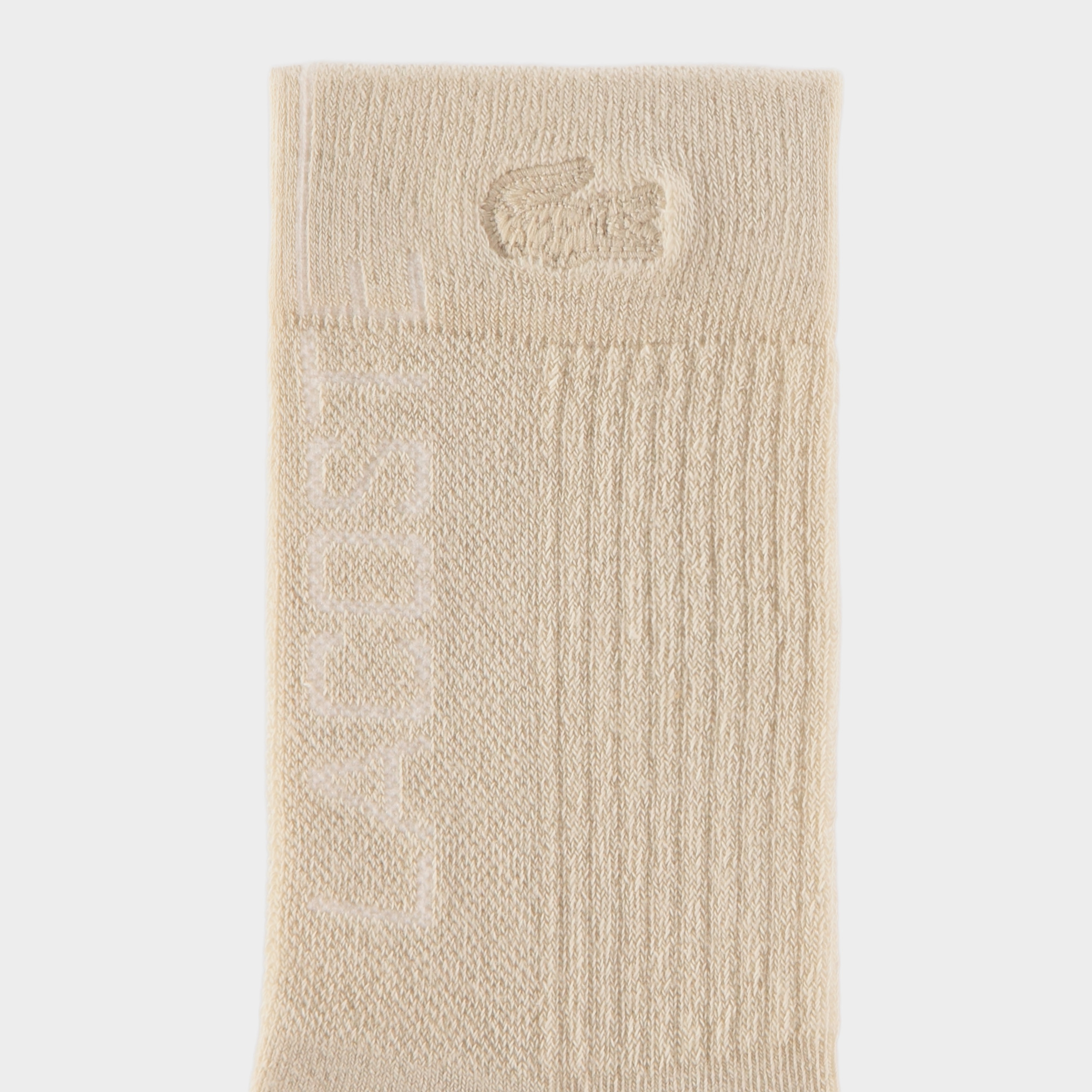 Lacoste x House of SuperStep Çizgili Unisex Bej Çorap