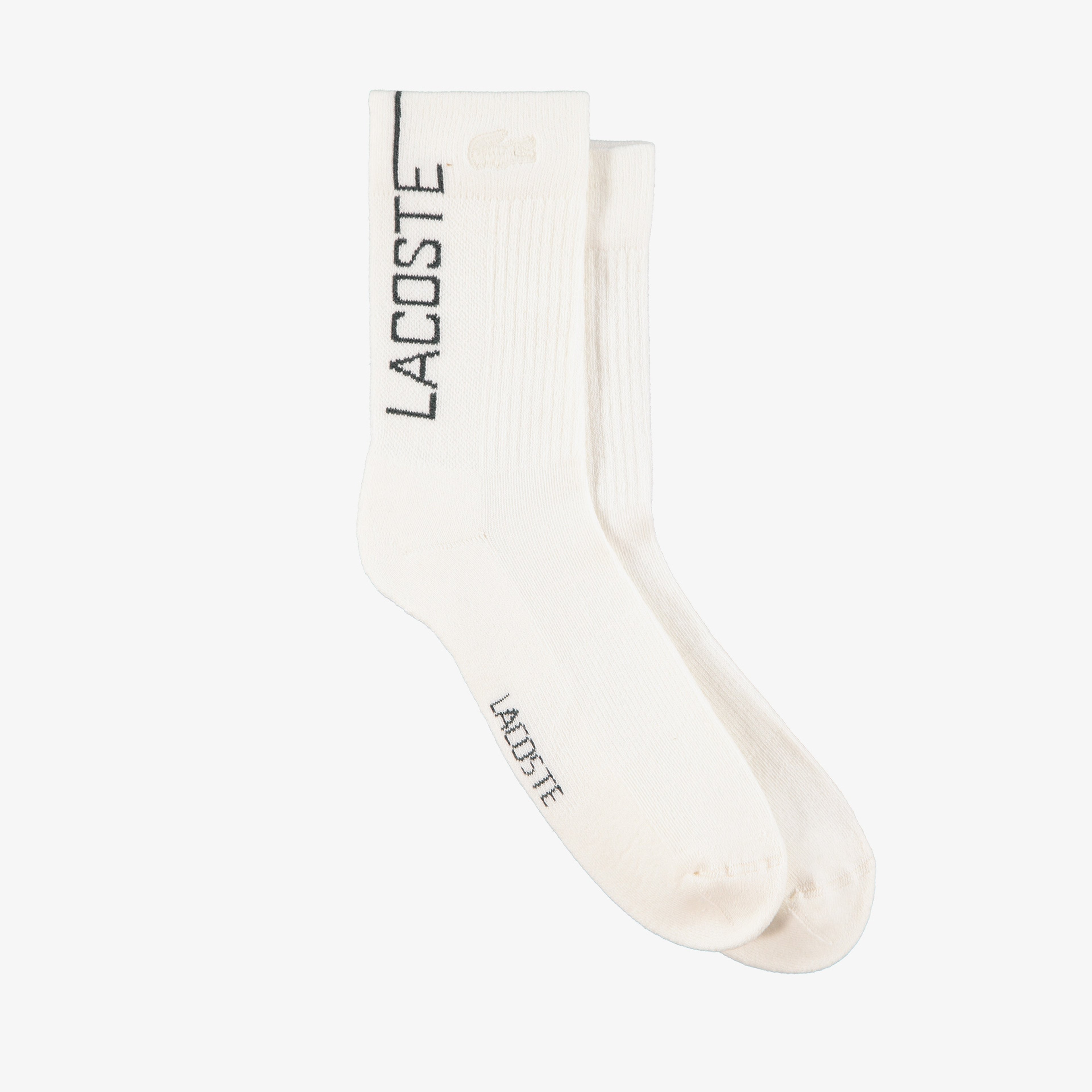 Lacoste x House of SuperStep Çizgili Unisex Beyaz Çorap