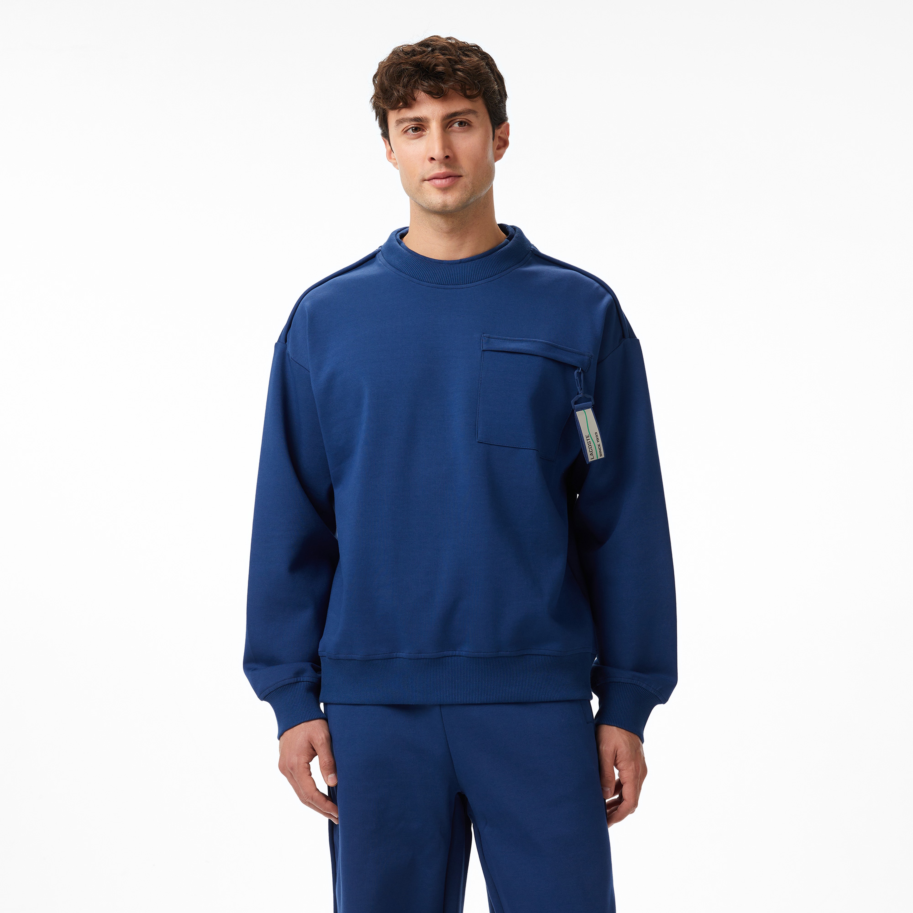 Lacoste x House of SuperStep Sport Erkek Mavi Sweatshirt