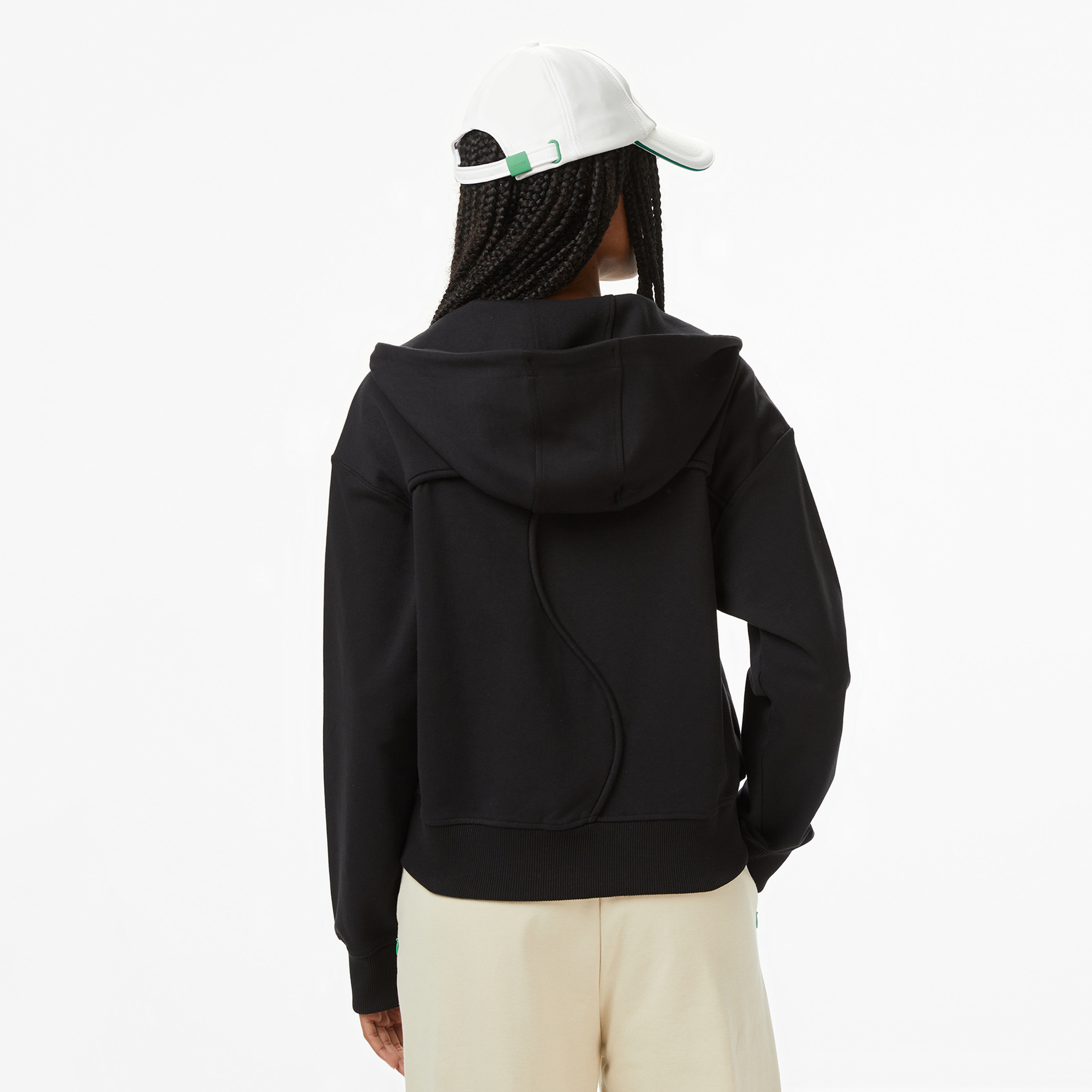 Lacoste x House of SuperStep Regular Fit Kadın Siyah Sweatshirt