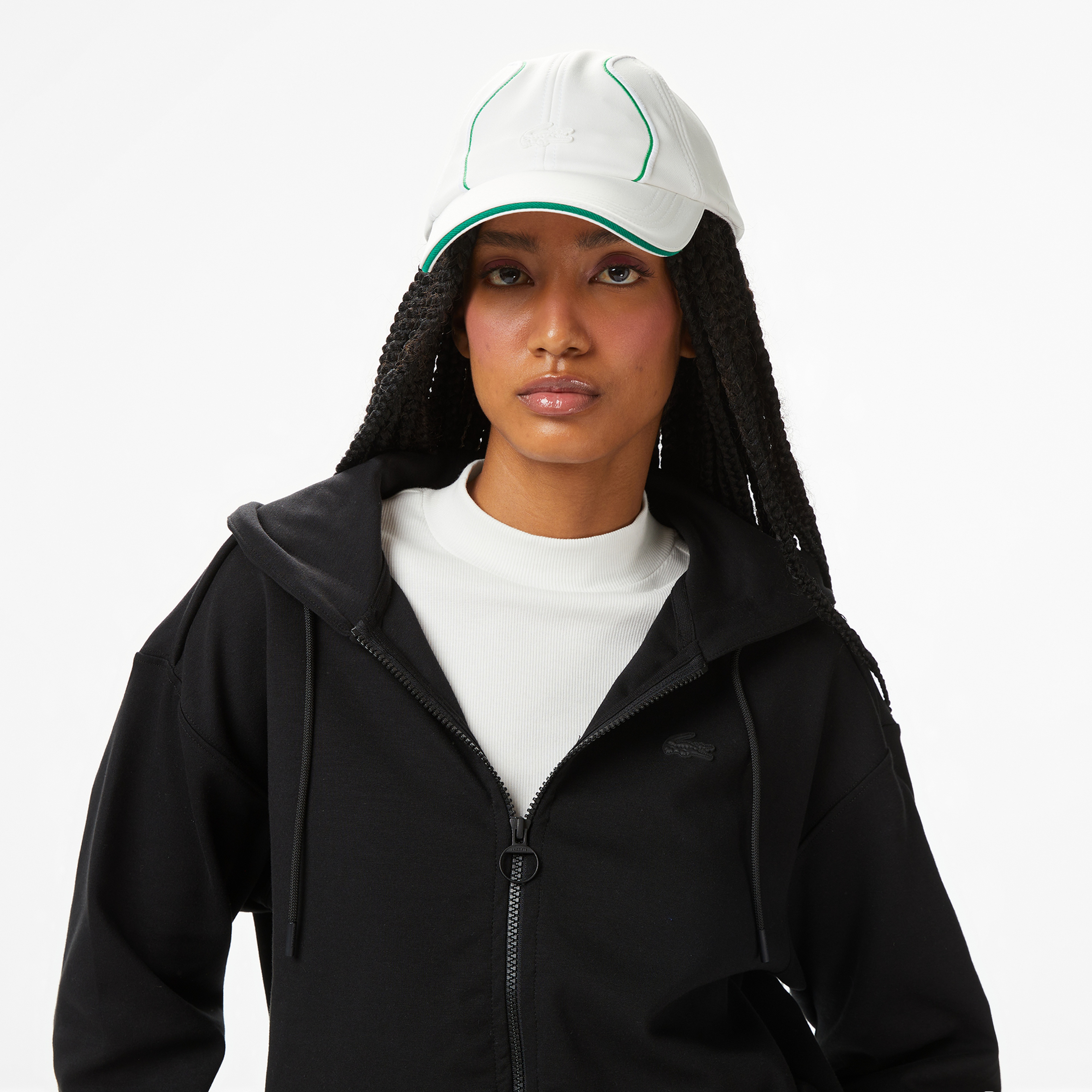 Lacoste x House of SuperStep Regular Fit Kadın Siyah Sweatshirt