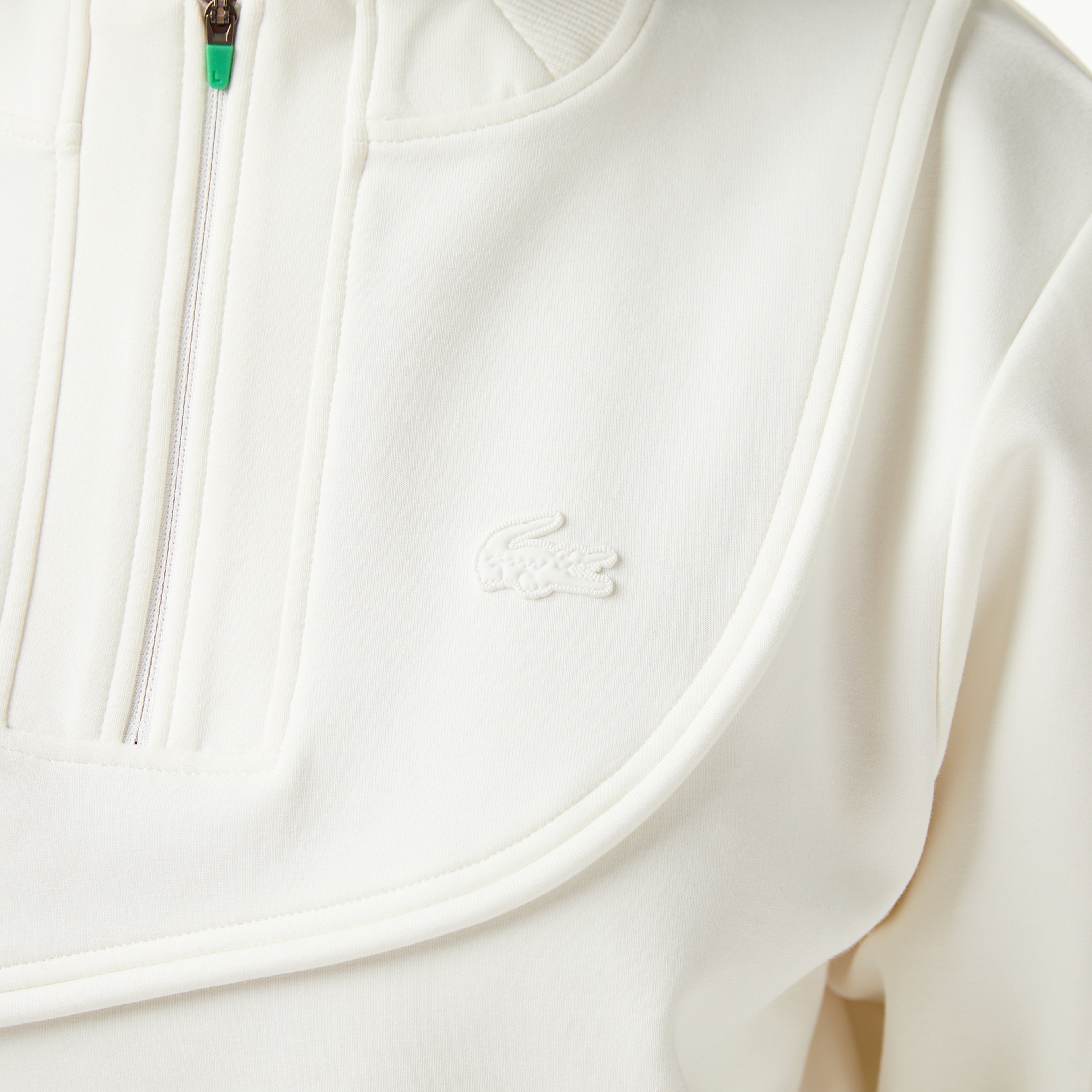 Lacoste x House of SuperStep Bisiklet Yaka Kadın Beyaz Sweatshirt