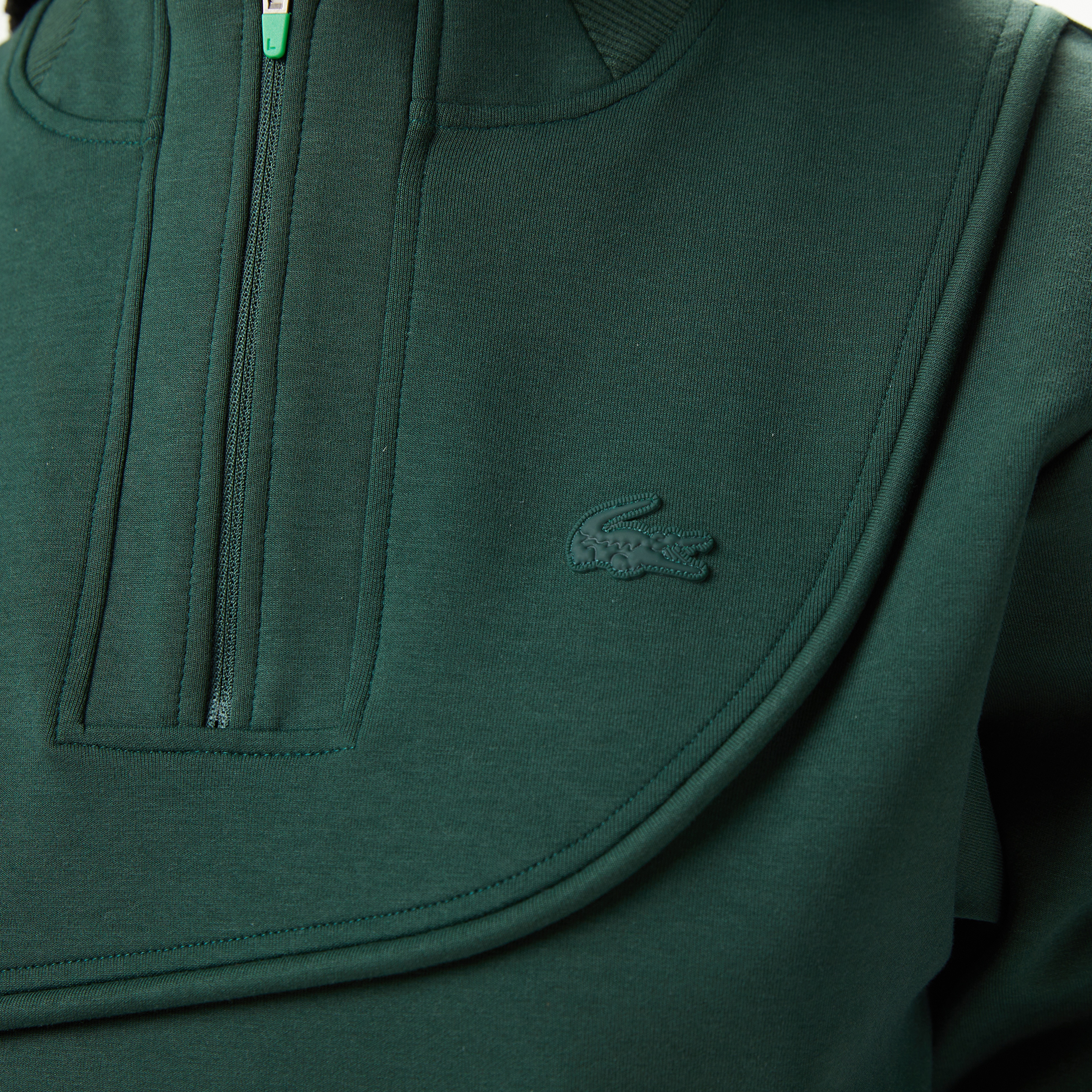 Lacoste x House of SuperStep Bisiklet Yaka Kadın Yeşil Sweatshirt