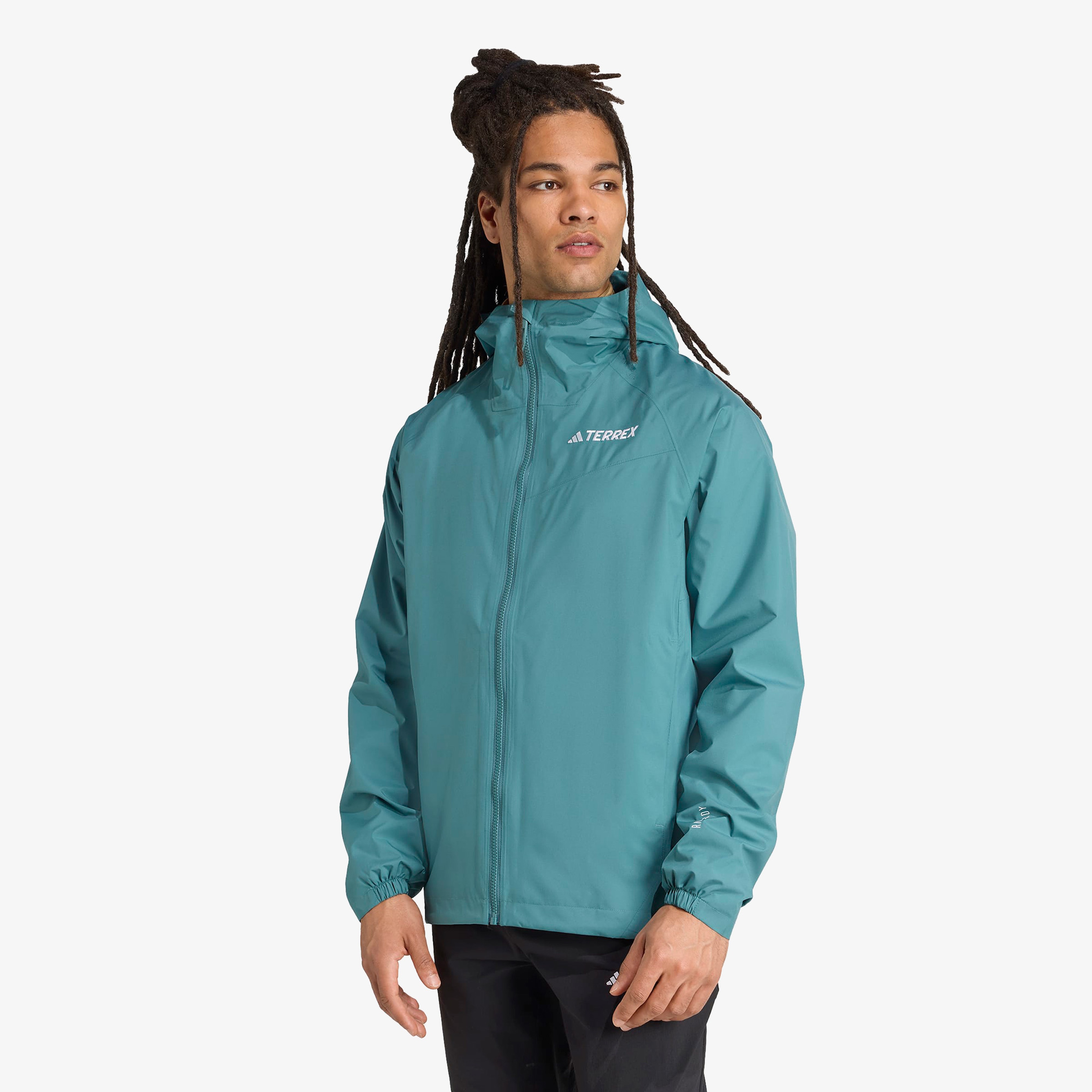 adidas Terrex Multi 2L Rain.Rdy Erkek Yeşil Yürüyüş Yağmurluğu