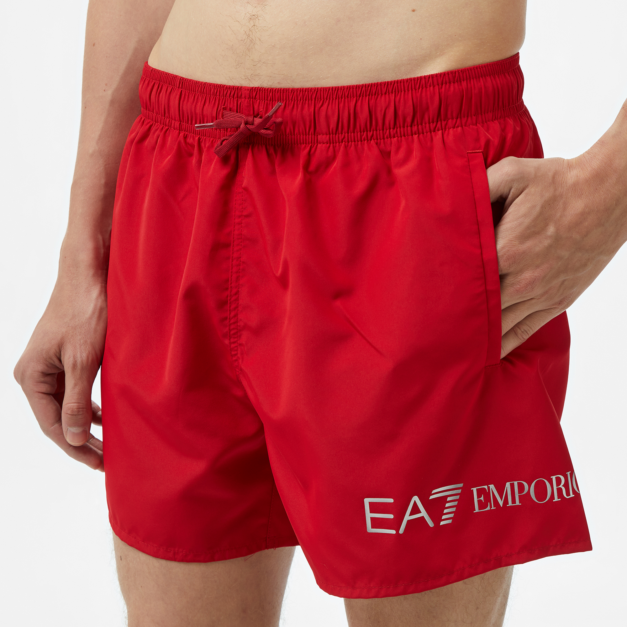 Ea7 Erkek Kırmızı Deniz Şortu