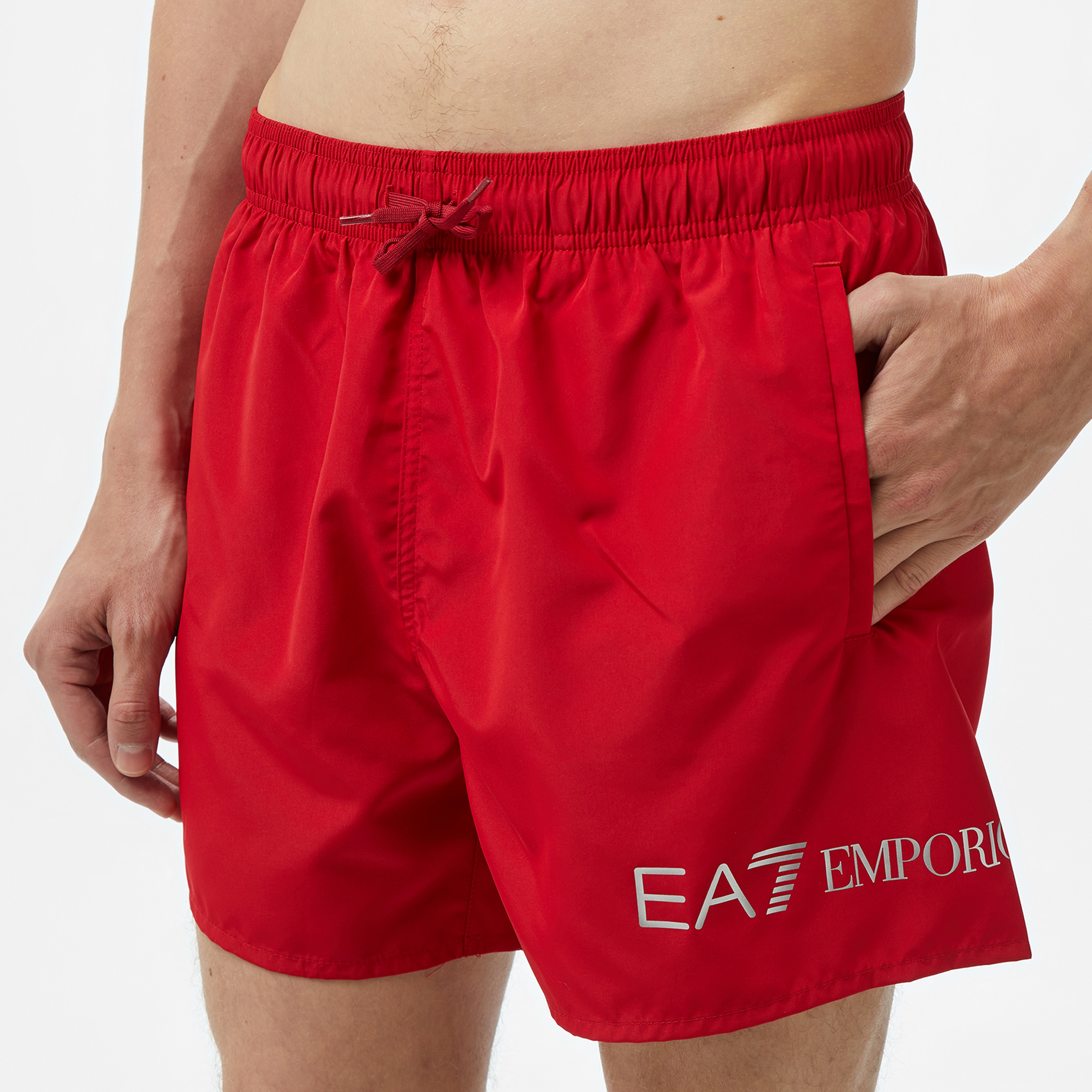 Ea7 Erkek Kırmızı Deniz Şortu