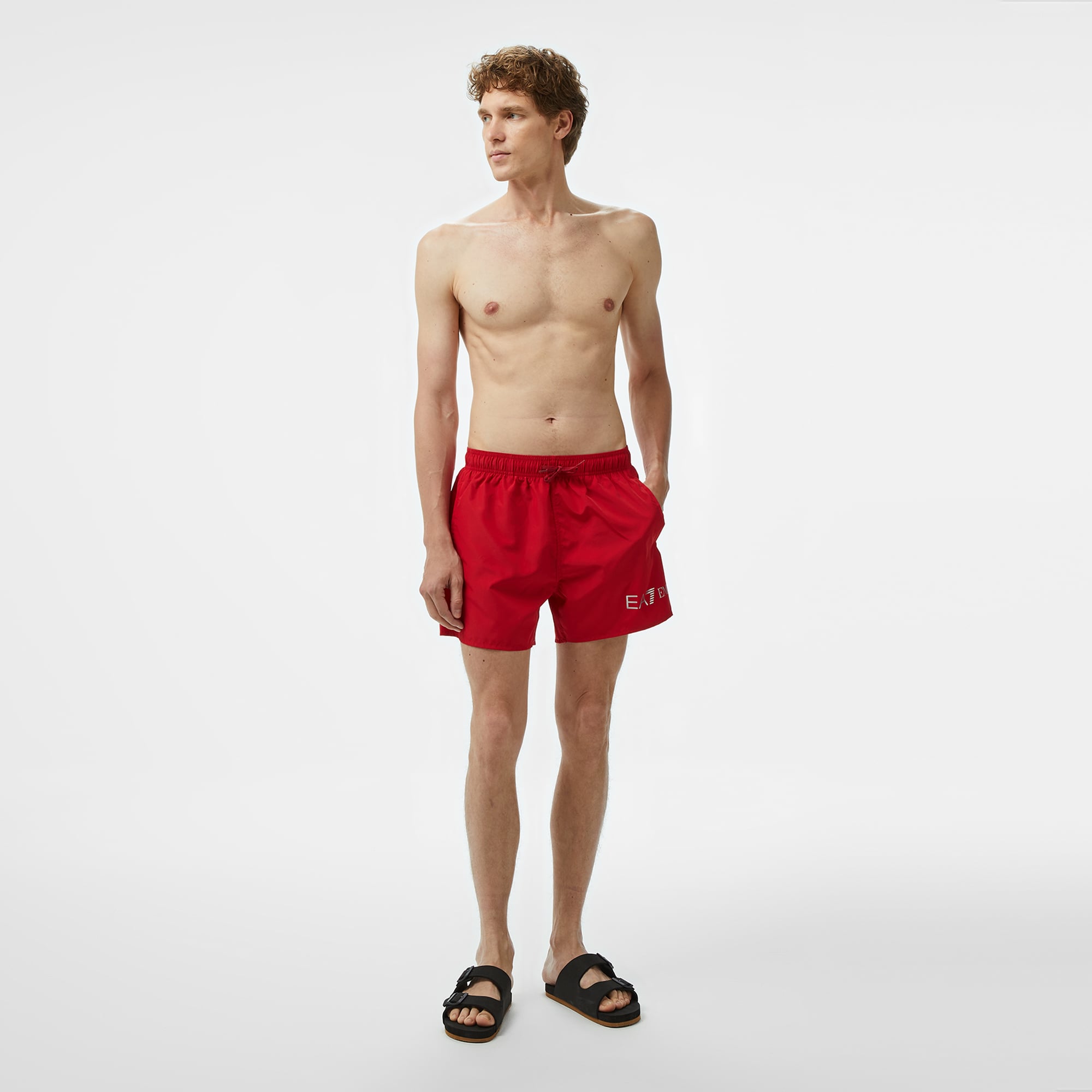 Ea7 Erkek Kırmızı Deniz Şortu