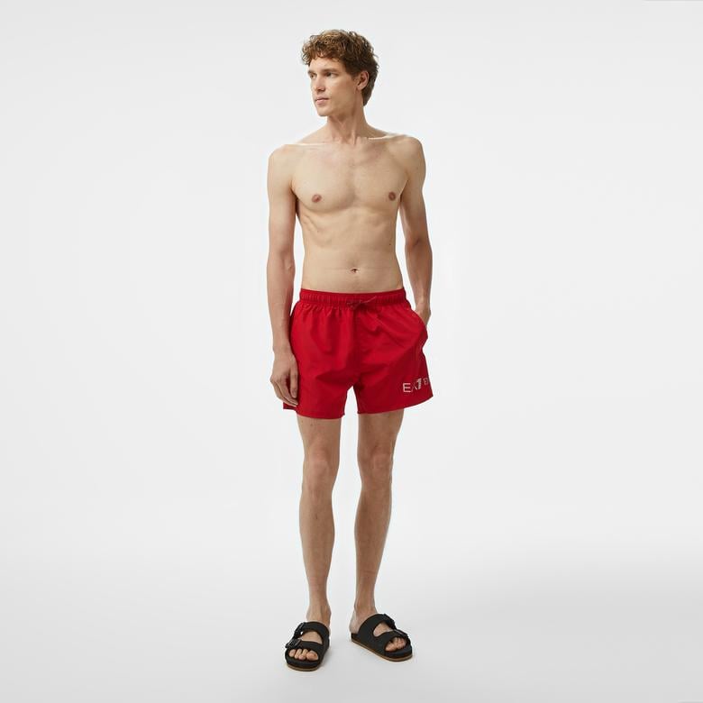 Ea7 Erkek Kırmızı Deniz Şortu