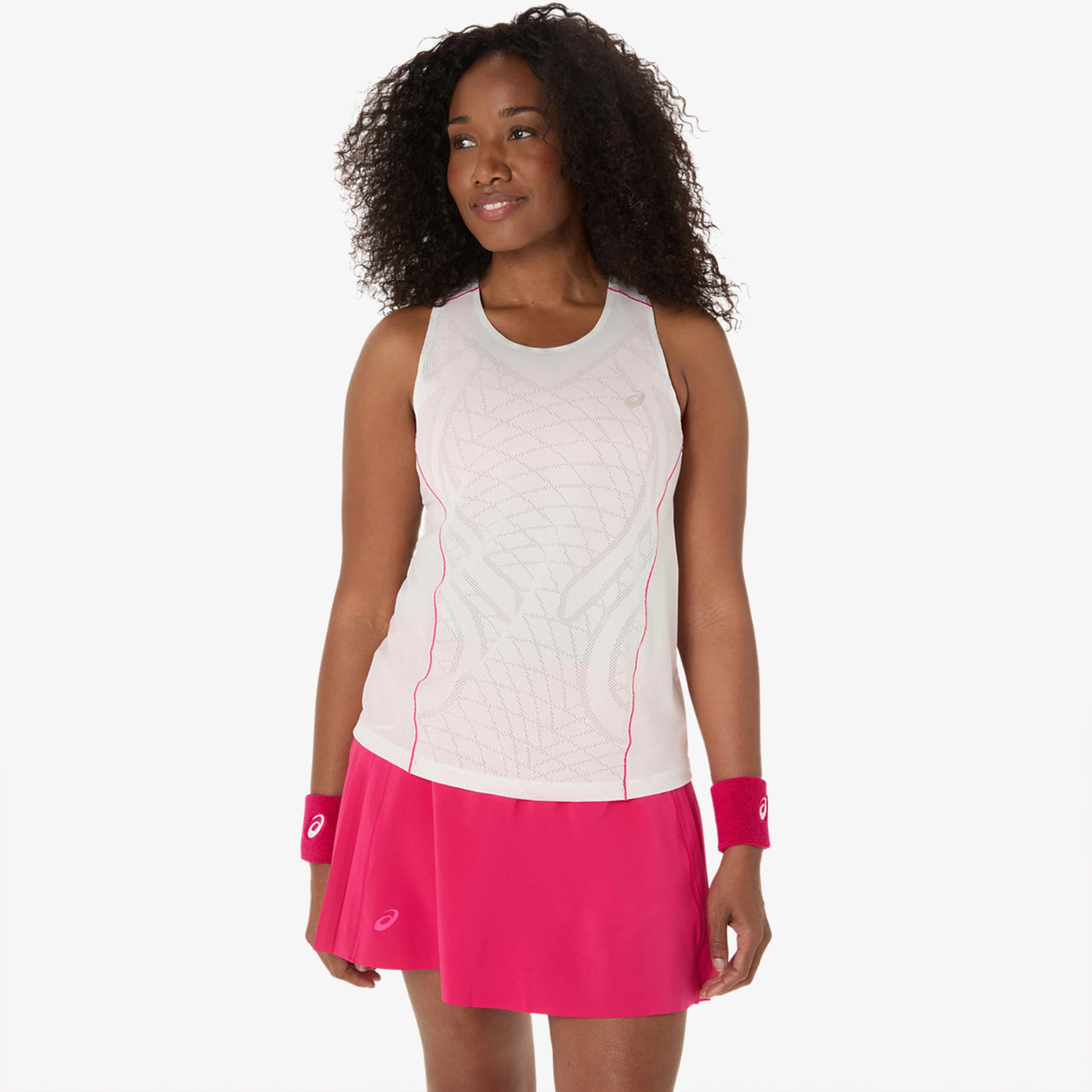 Asics Match Actibreeze Tank Kadın Krem Tenis T-Shirt