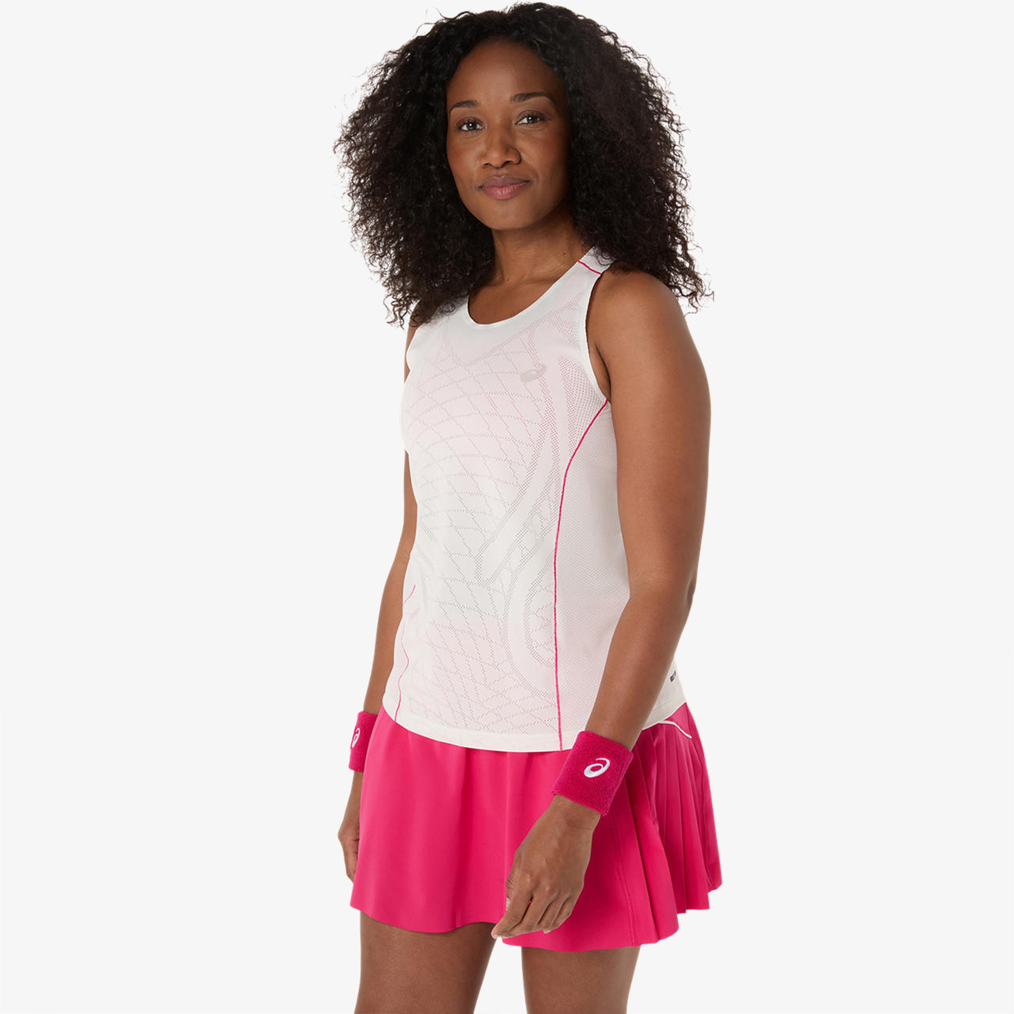 Asics Match Actibreeze Tank Kadın Krem Tenis T-Shirt