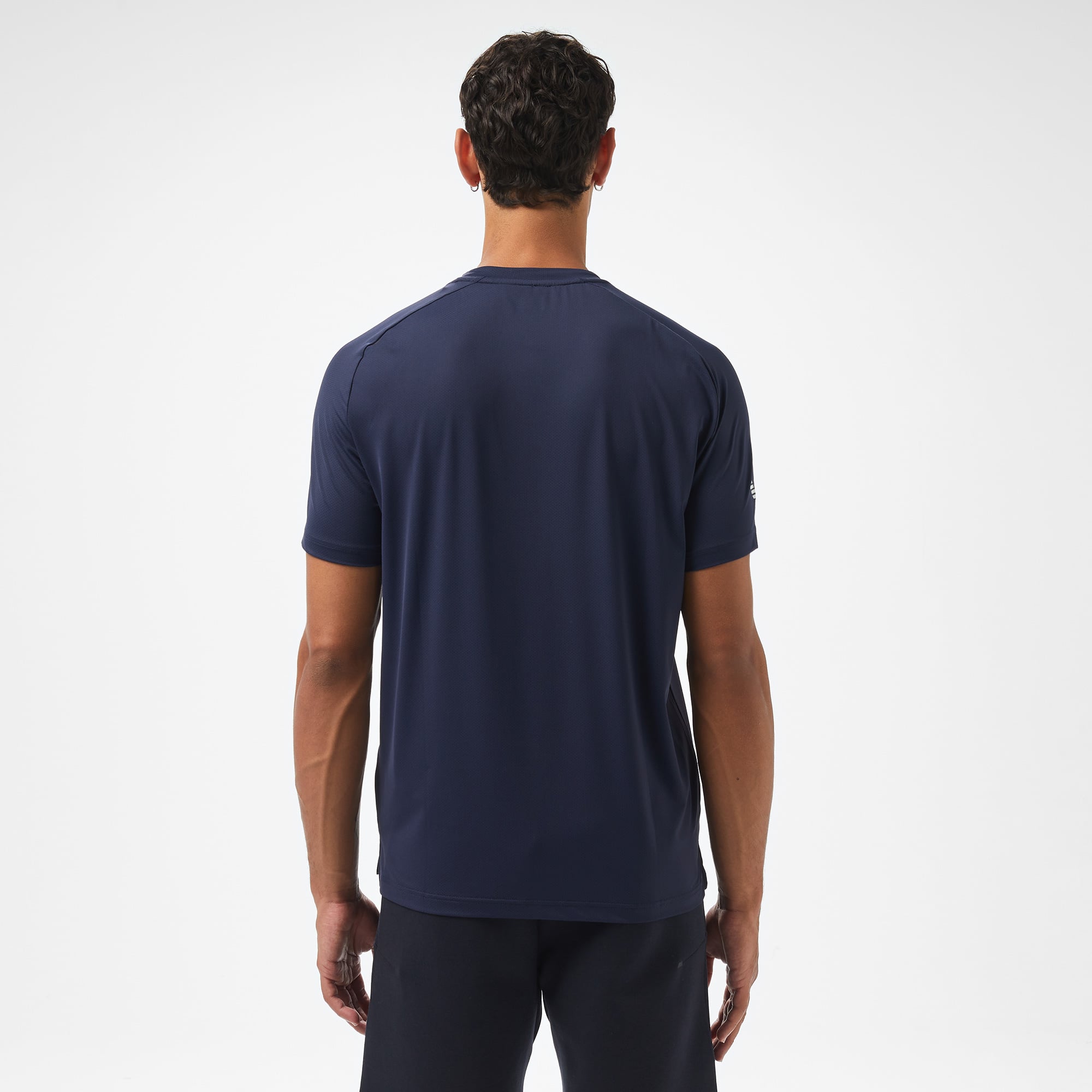 EA7 Erkek Lacivert Bisiklet Yaka T-Shirt