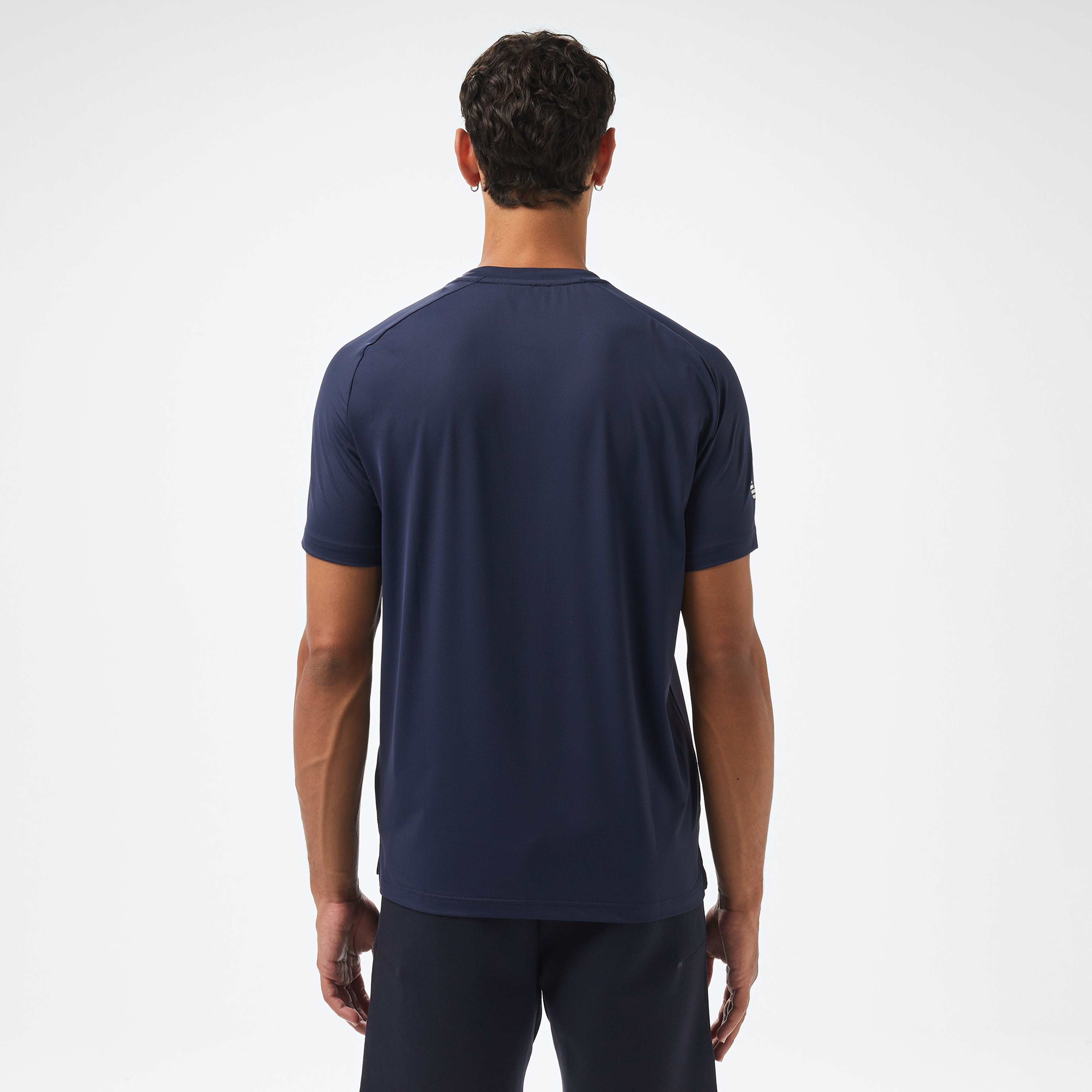 EA7 Erkek Lacivert Bisiklet Yaka T-Shirt