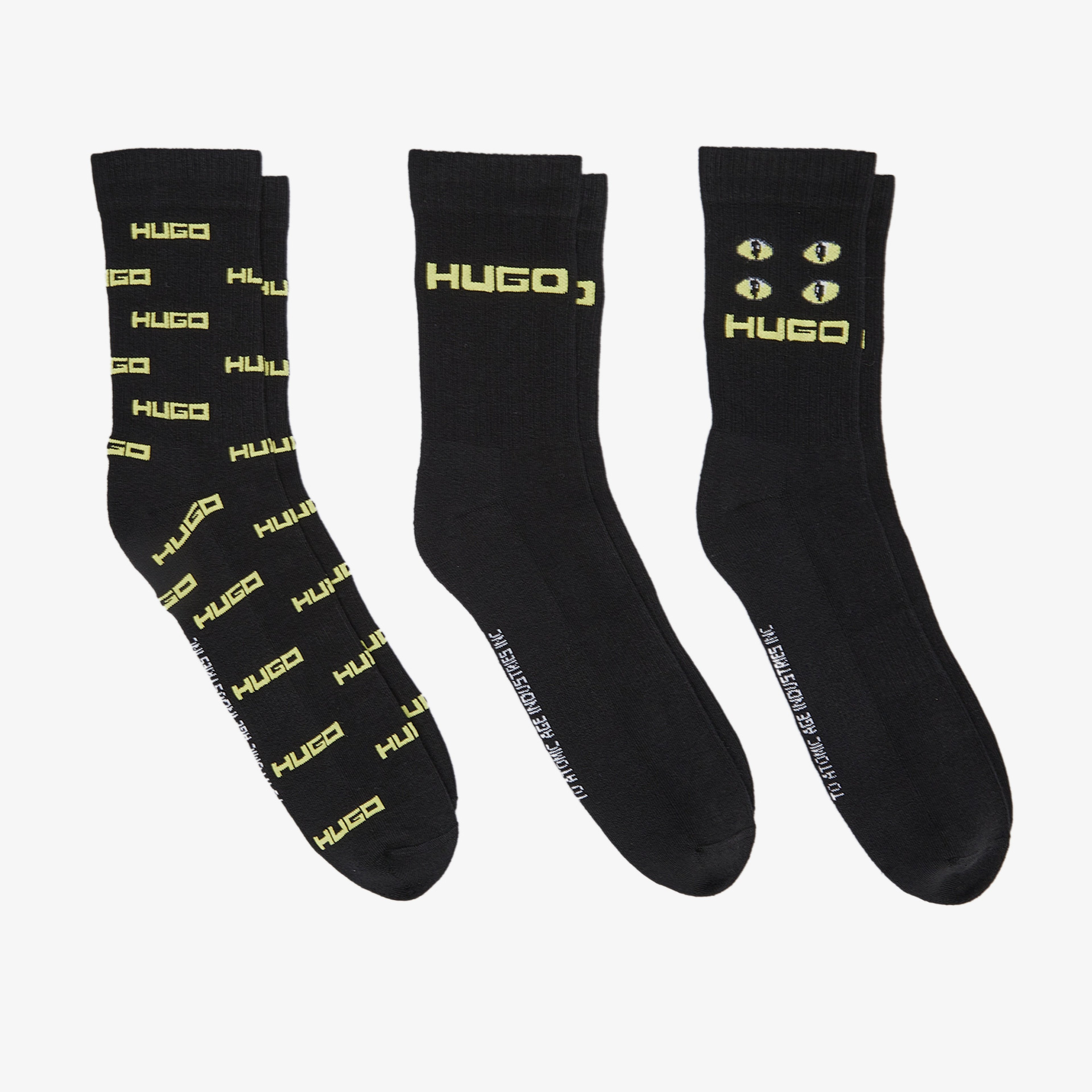 Hugo 3'lü Erkek Siyah Çorap